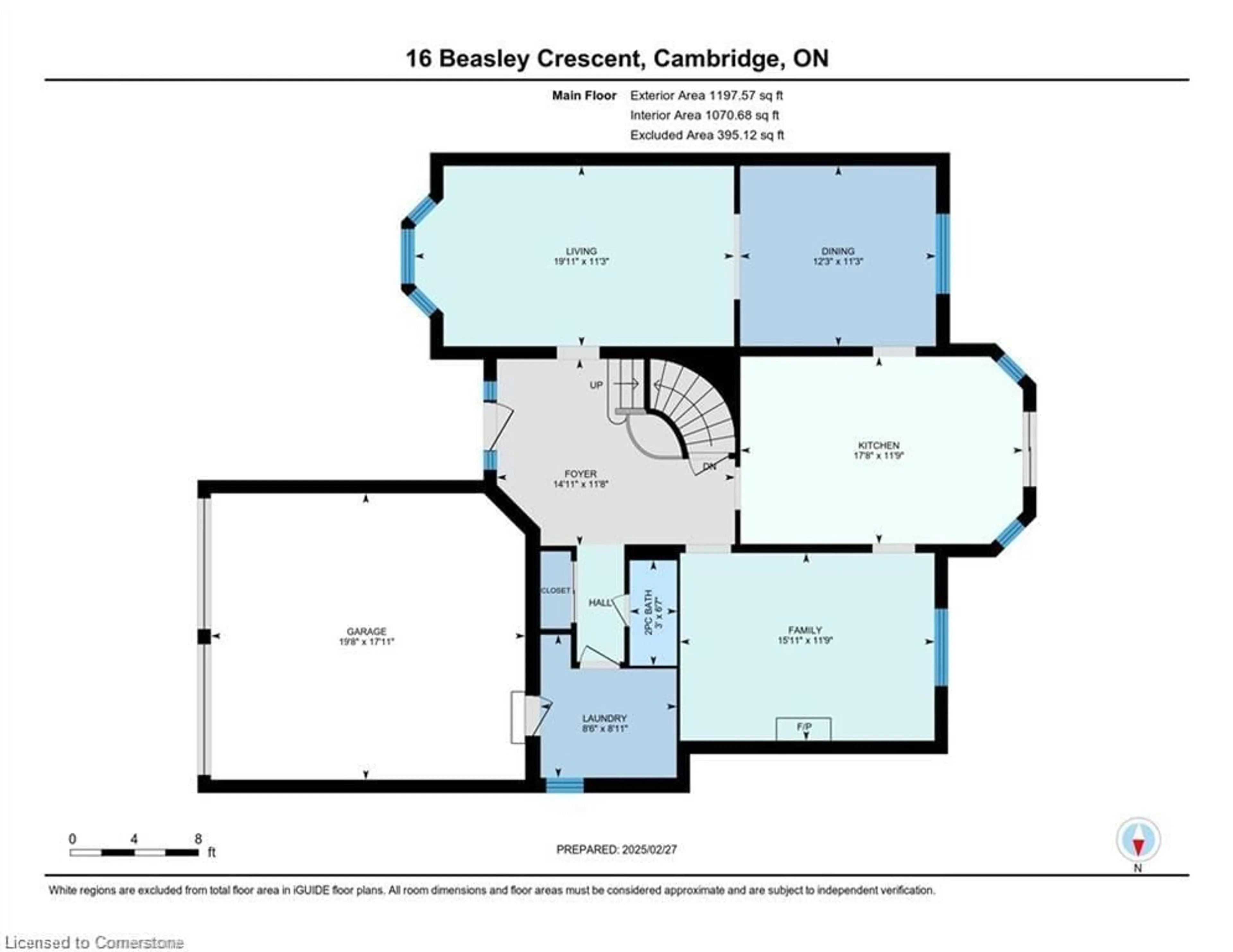 Floor plan for 16 Beasley Cres, Cambridge Ontario N1T 1J9