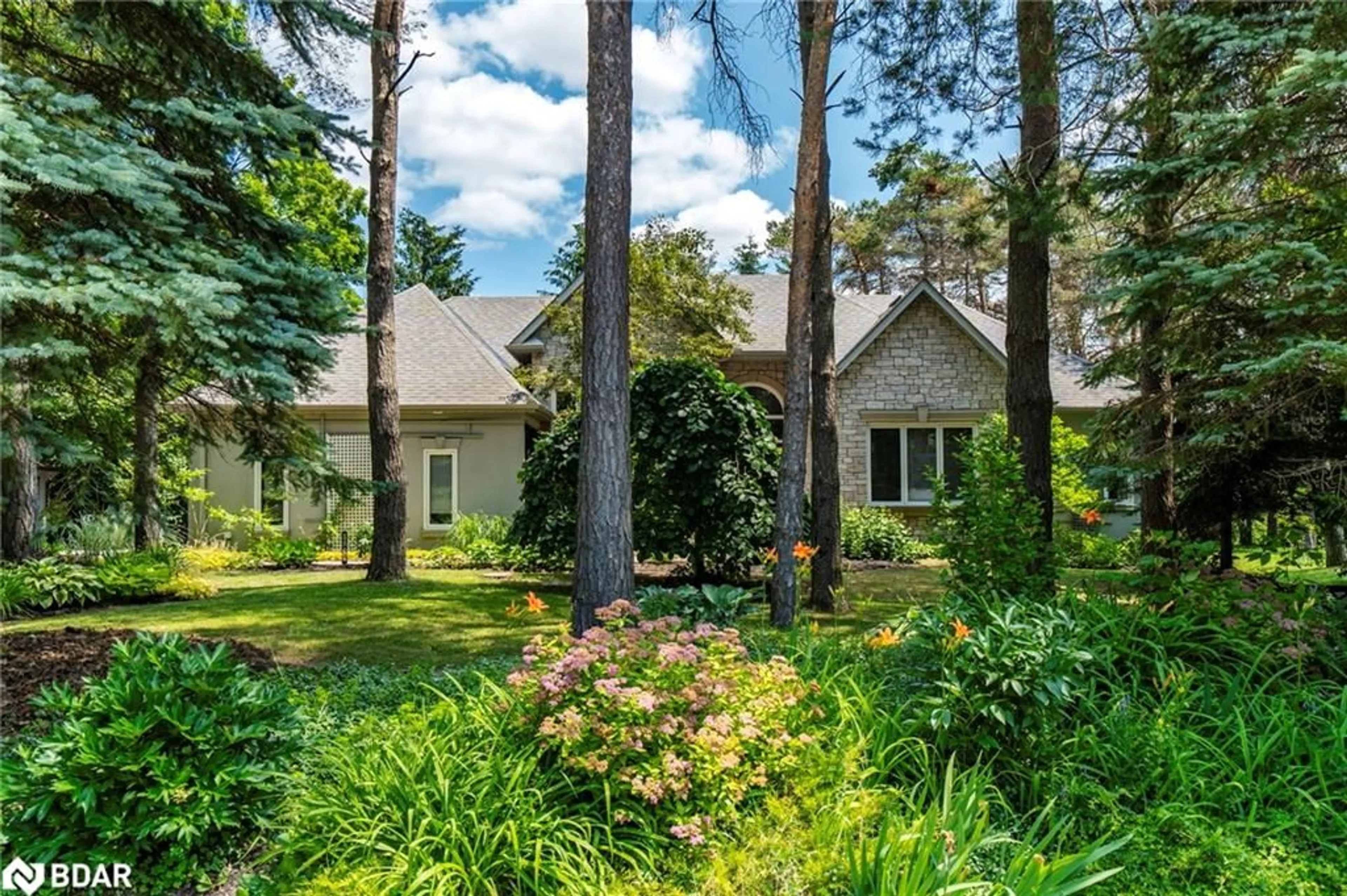 A pic from outside/outdoor area/front of a property/back of a property/a pic from drone, forest/trees view for 11 Bunker Pl, Oro-Medonte Ontario L0L 2L0