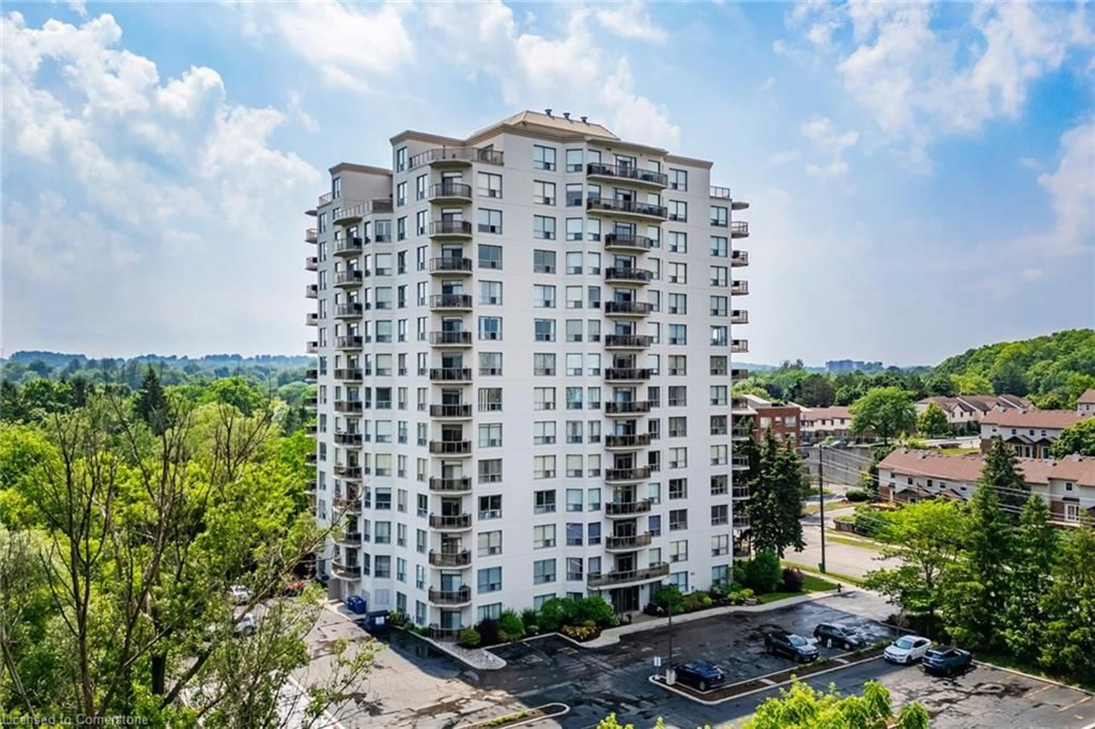 A pic from outside/outdoor area/front of a property/back of a property/a pic from drone, unknown for 255 Keats Way #403, Waterloo Ontario N2L 6N6