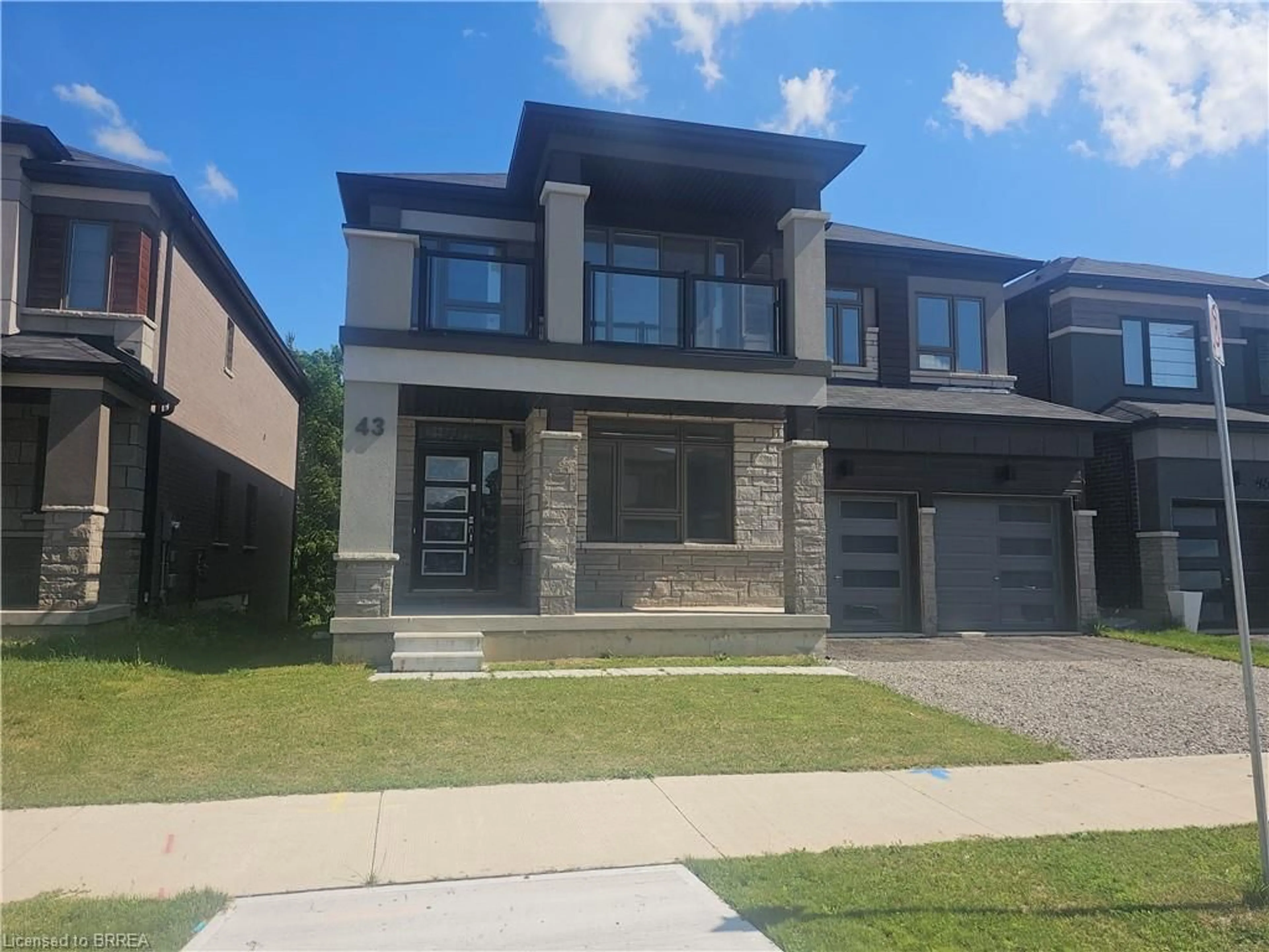 Home with brick exterior material, street for 43 Stauffer Rd, Brantford Ontario N3V 0B2
