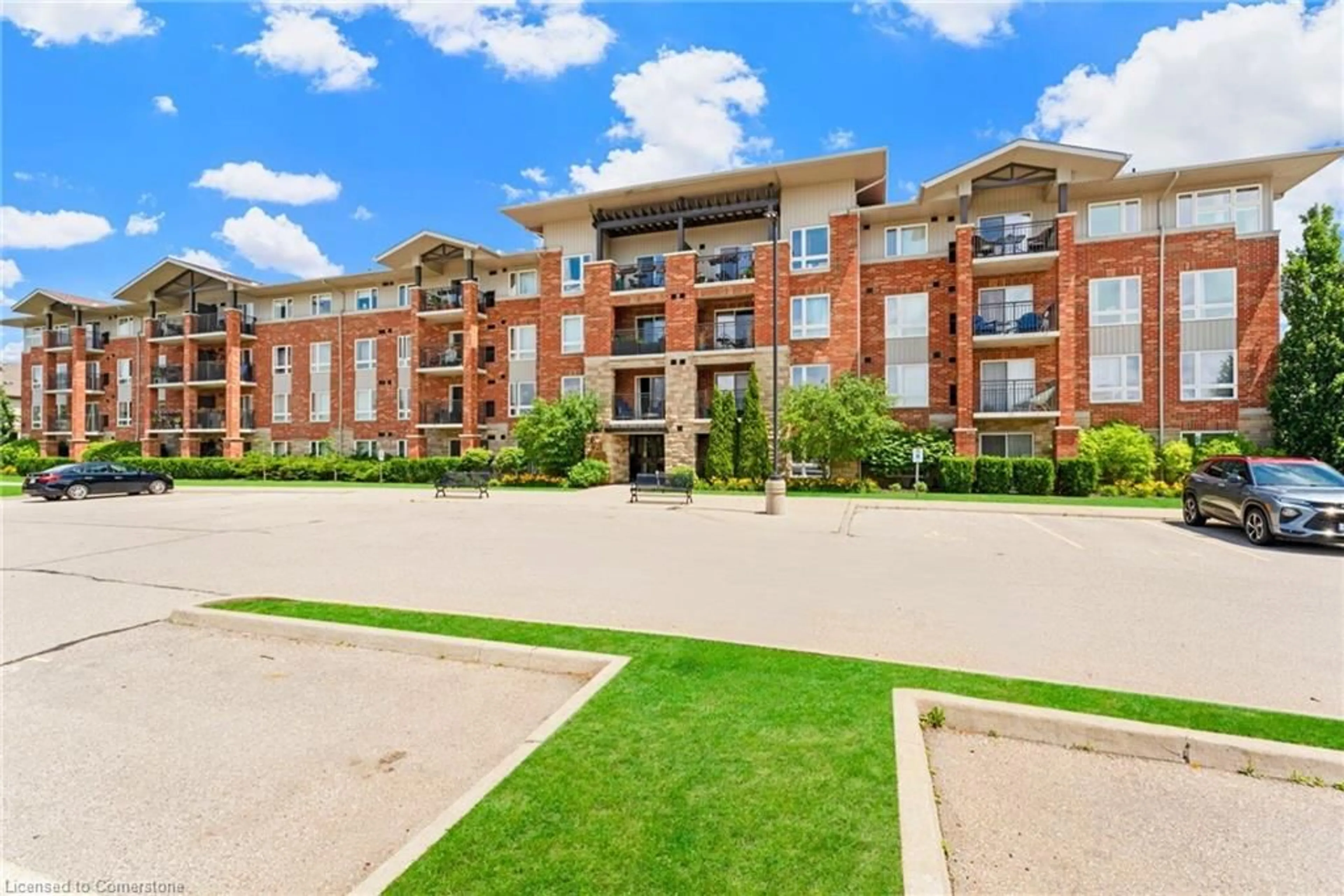 A pic from outside/outdoor area/front of a property/back of a property/a pic from drone, unknown for 60 Lynnmore St #414, Guelph Ontario N1L 0J8