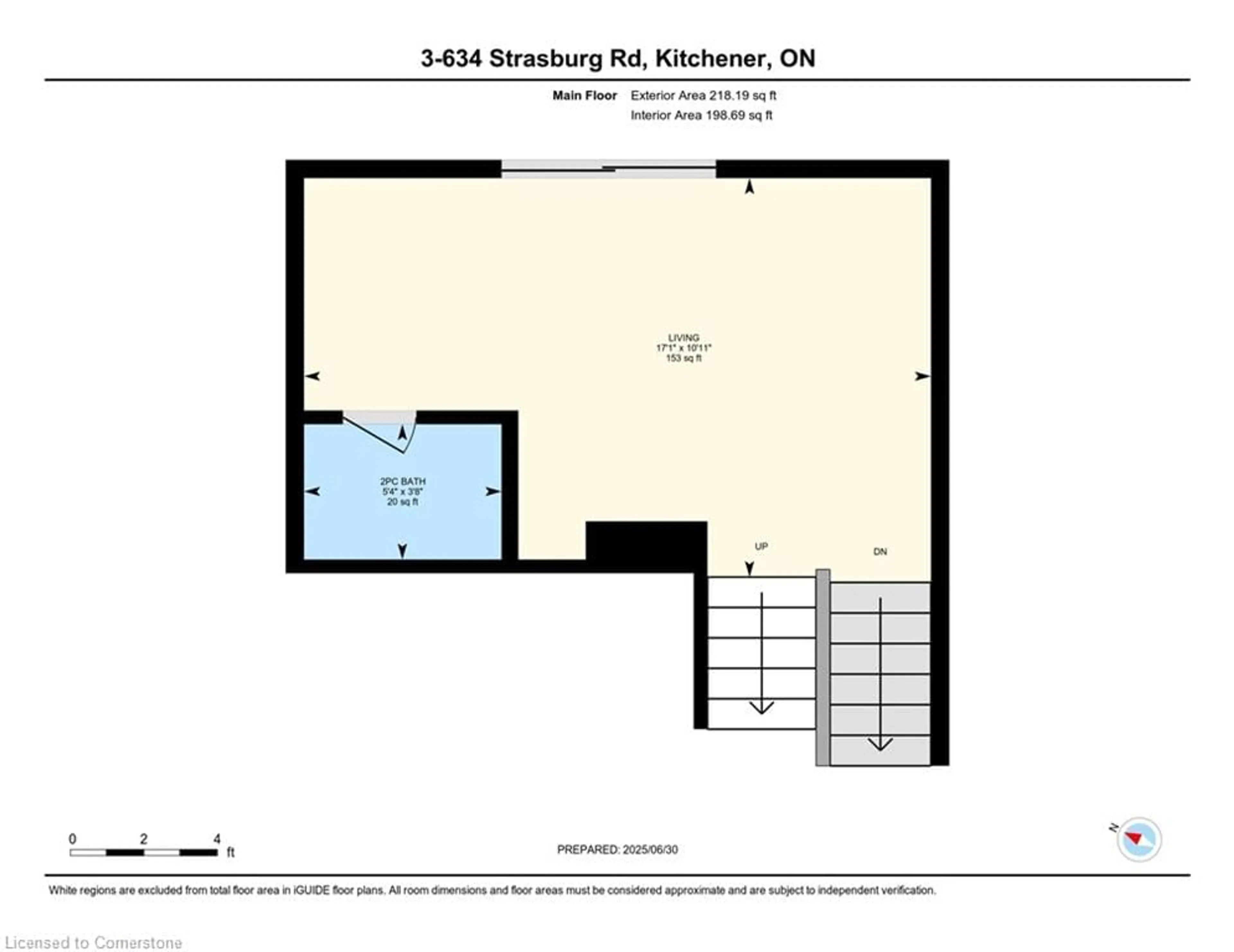 Floor plan for 634 Strasburg Rd #3, Kitchener Ontario N2E 2G8