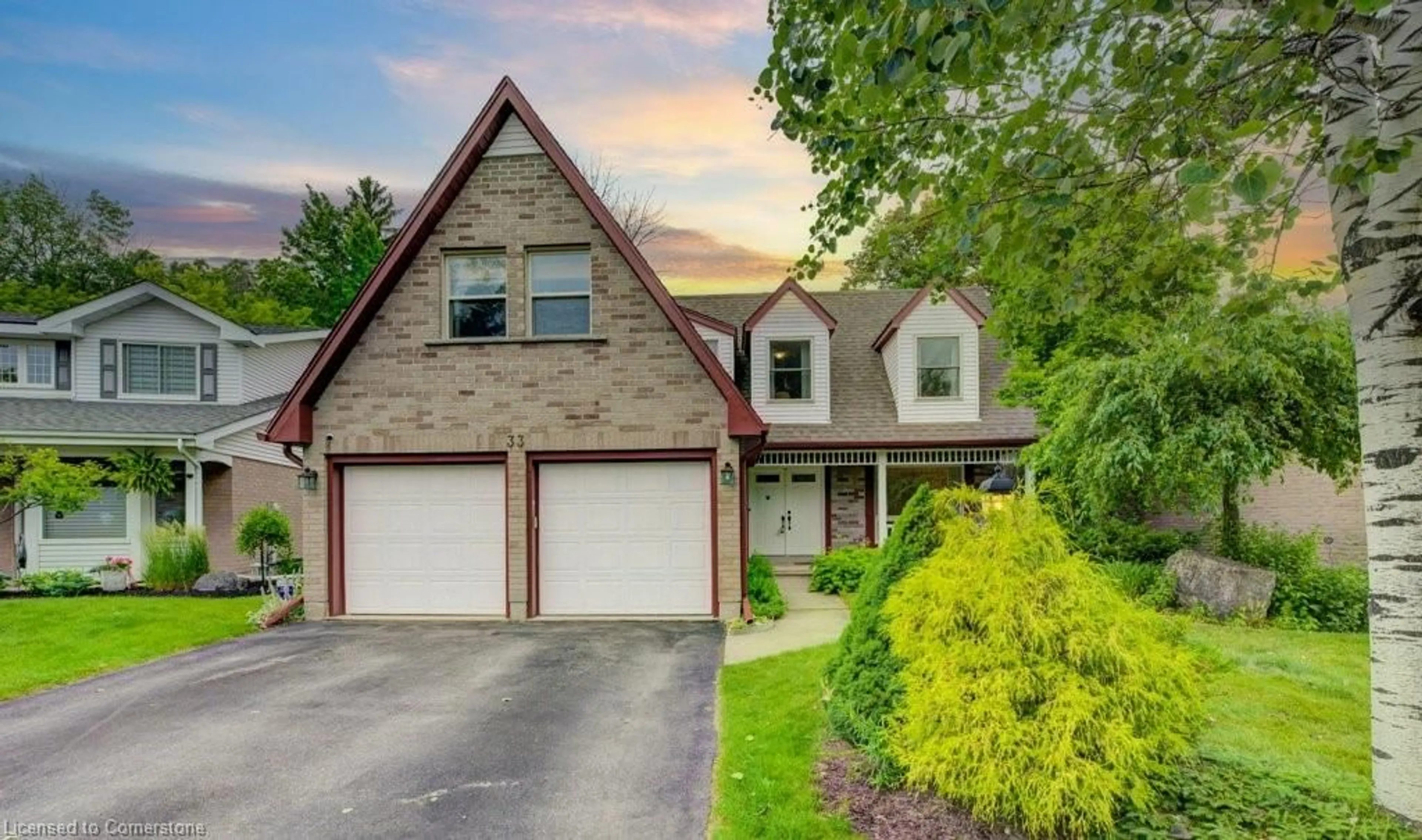 Home with brick exterior material, street for 33 Manitoulin Cres, Kitchener Ontario N2A 3J4