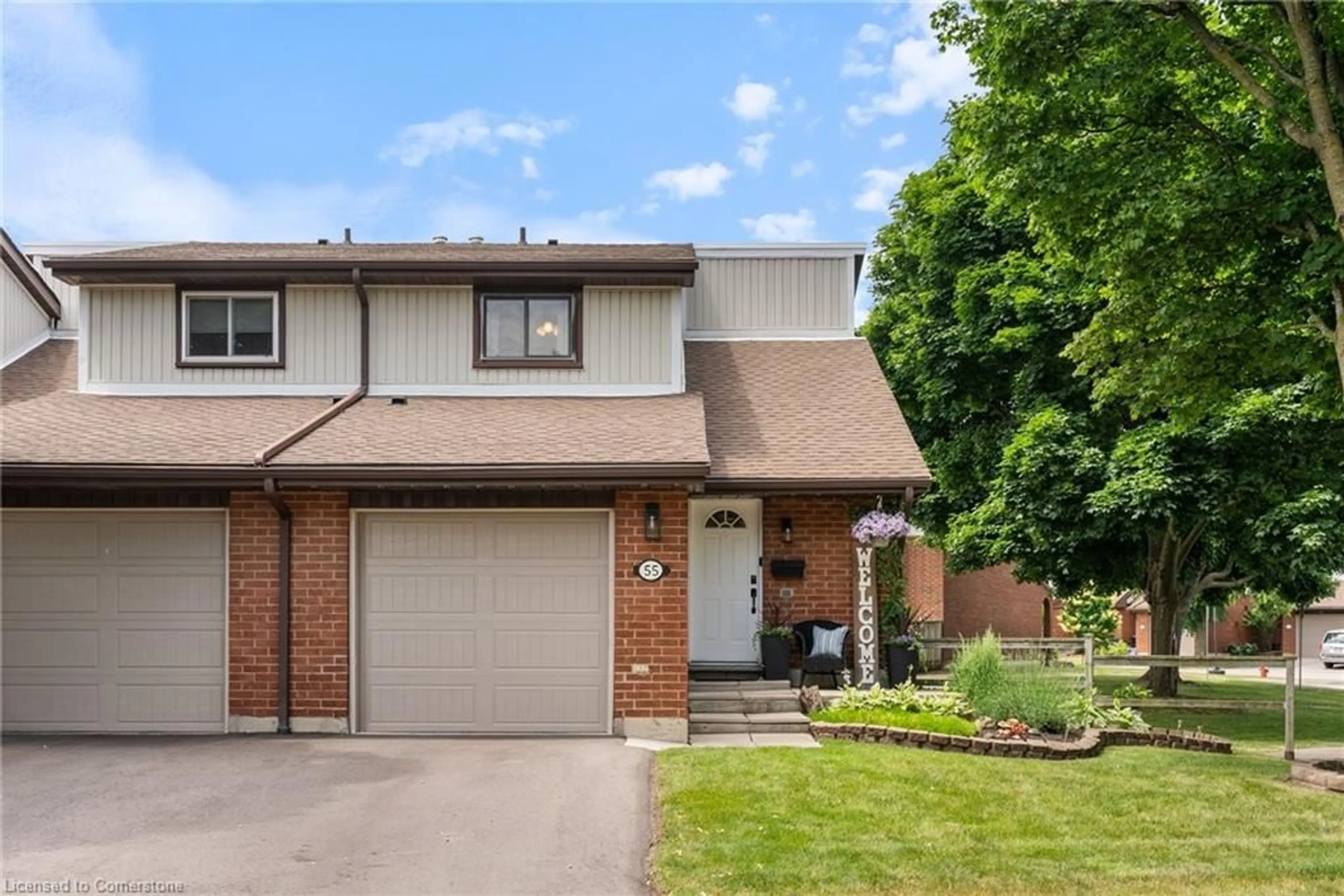 Home with brick exterior material, street for 25 Redbury St #55, Hamilton Ontario L8W 1P7