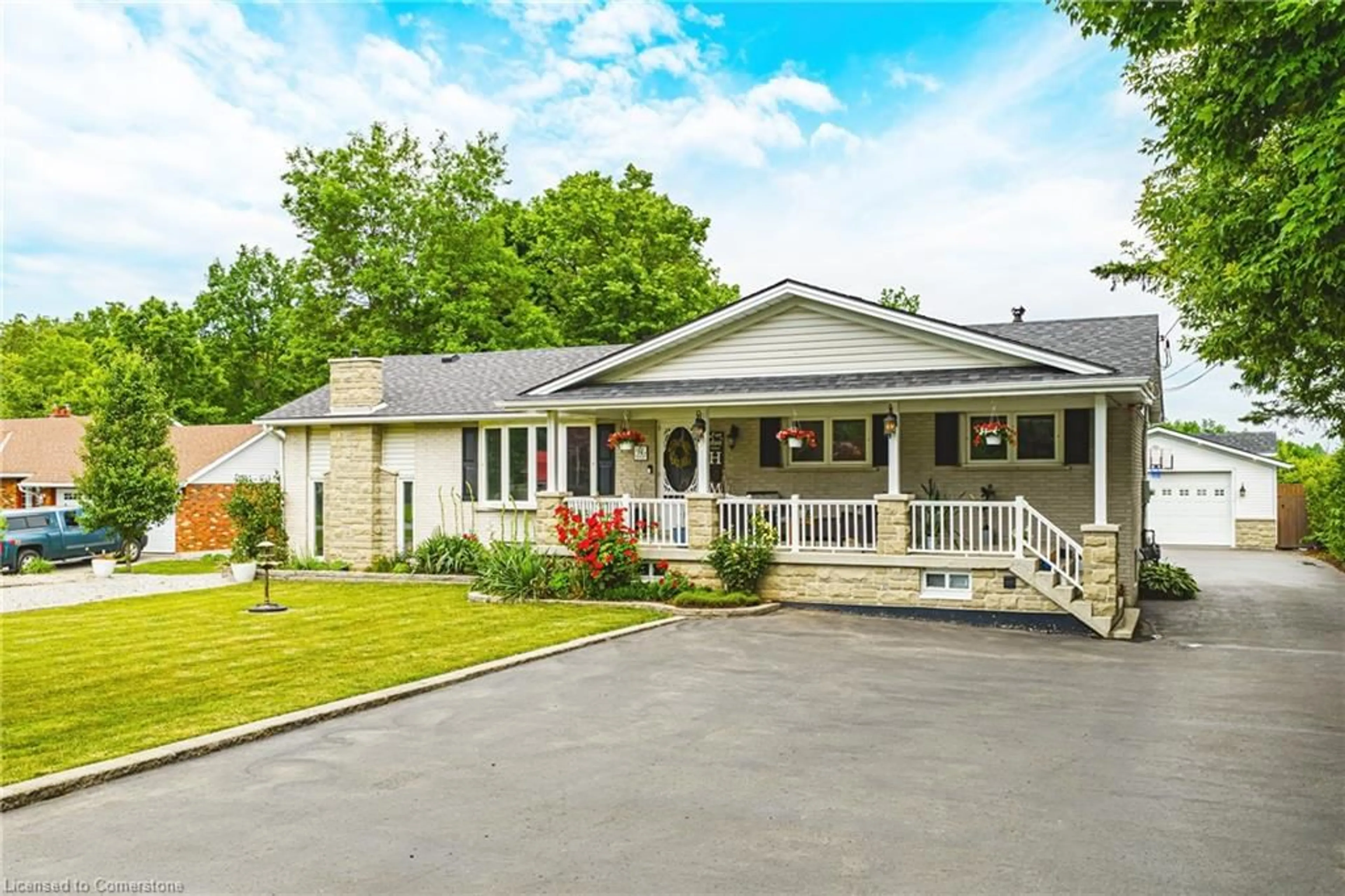 Home with vinyl exterior material, street for 46 Unity Side Rd, Caledonia Ontario N3W 1Y2
