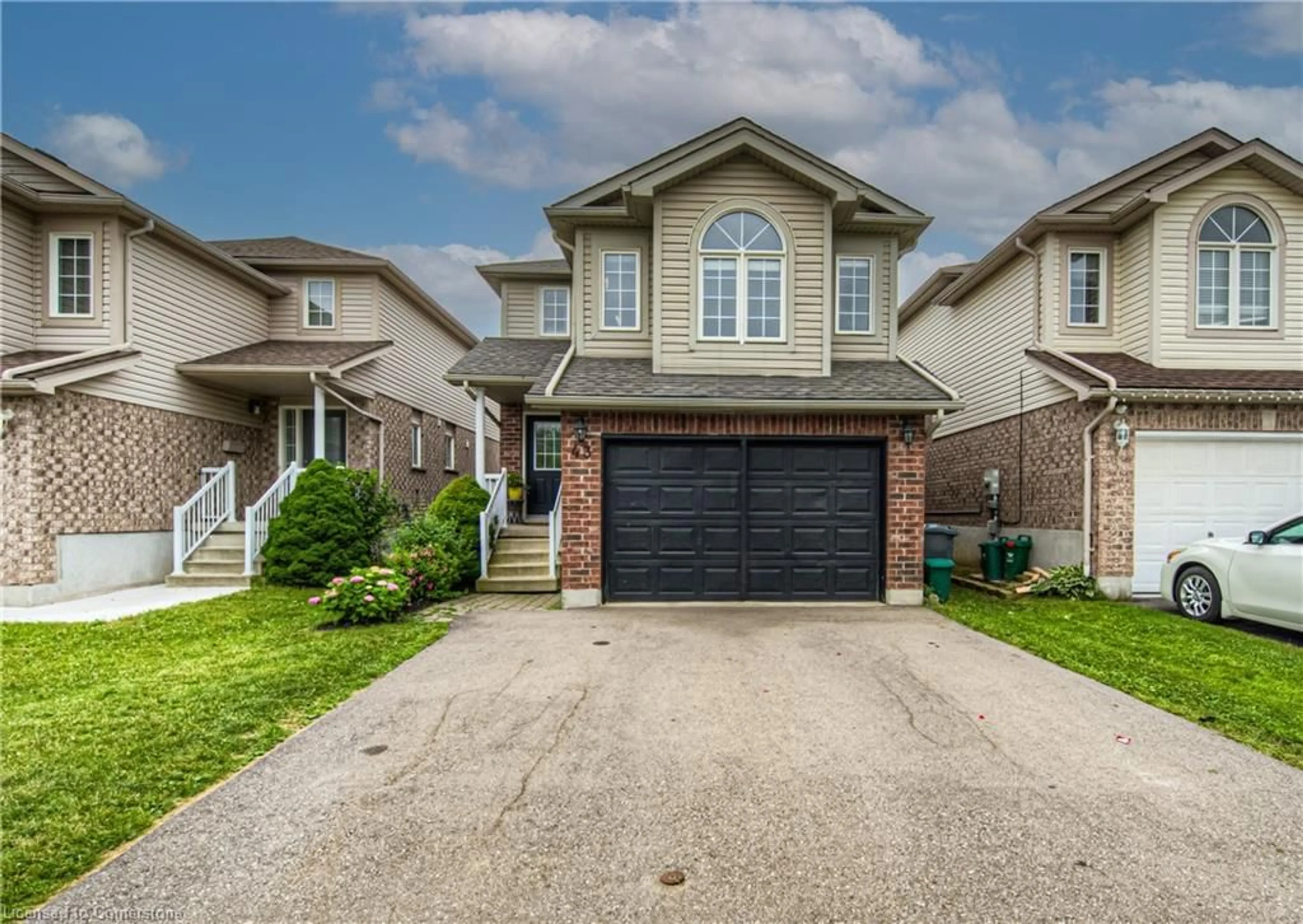 Home with brick exterior material, street for 43 Peach Blossom Cres, Kitchener Ontario N2E 3Z7