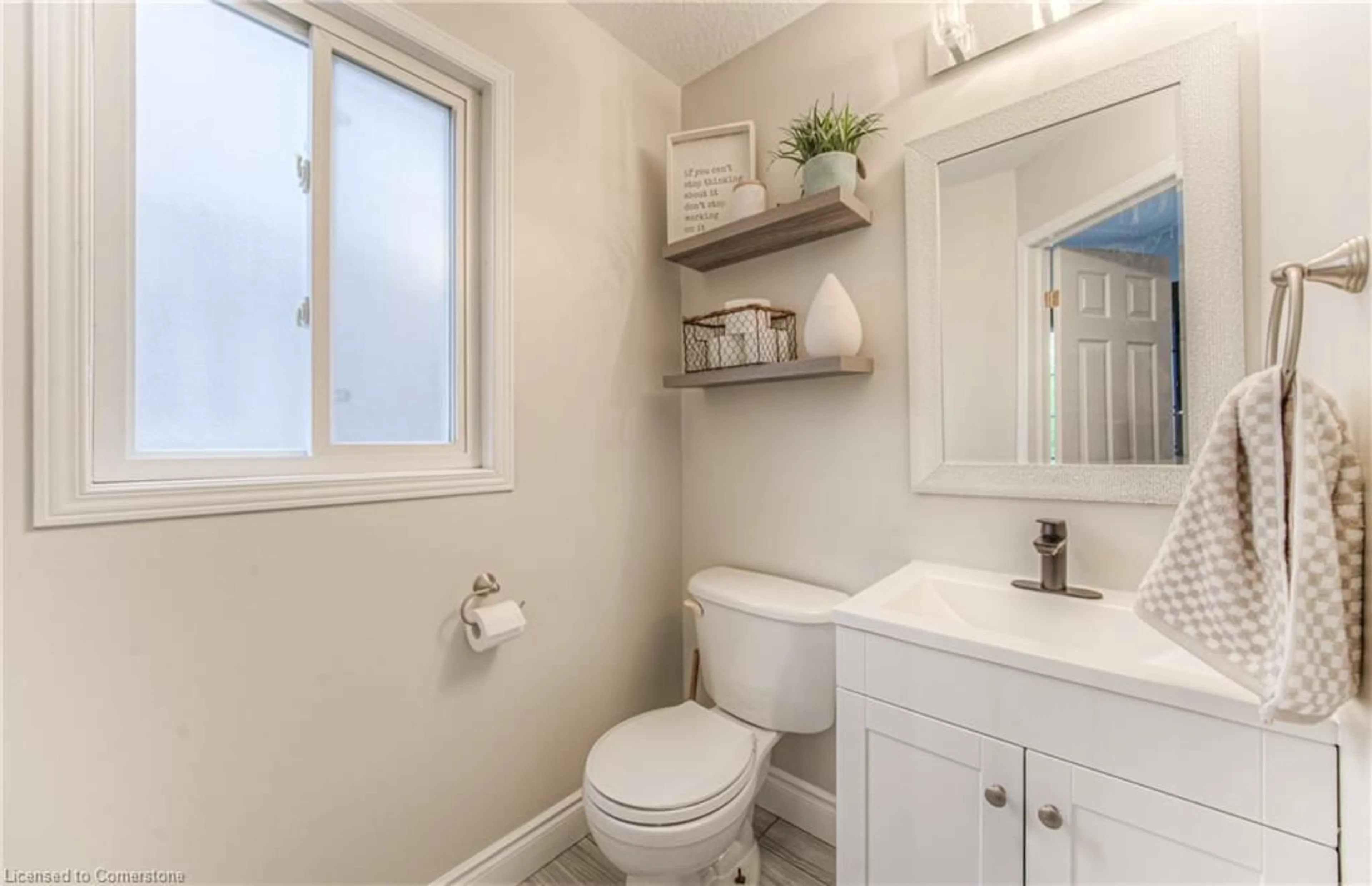 Standard bathroom, ceramic/tile floor for 43 Peach Blossom Cres, Kitchener Ontario N2E 3Z7