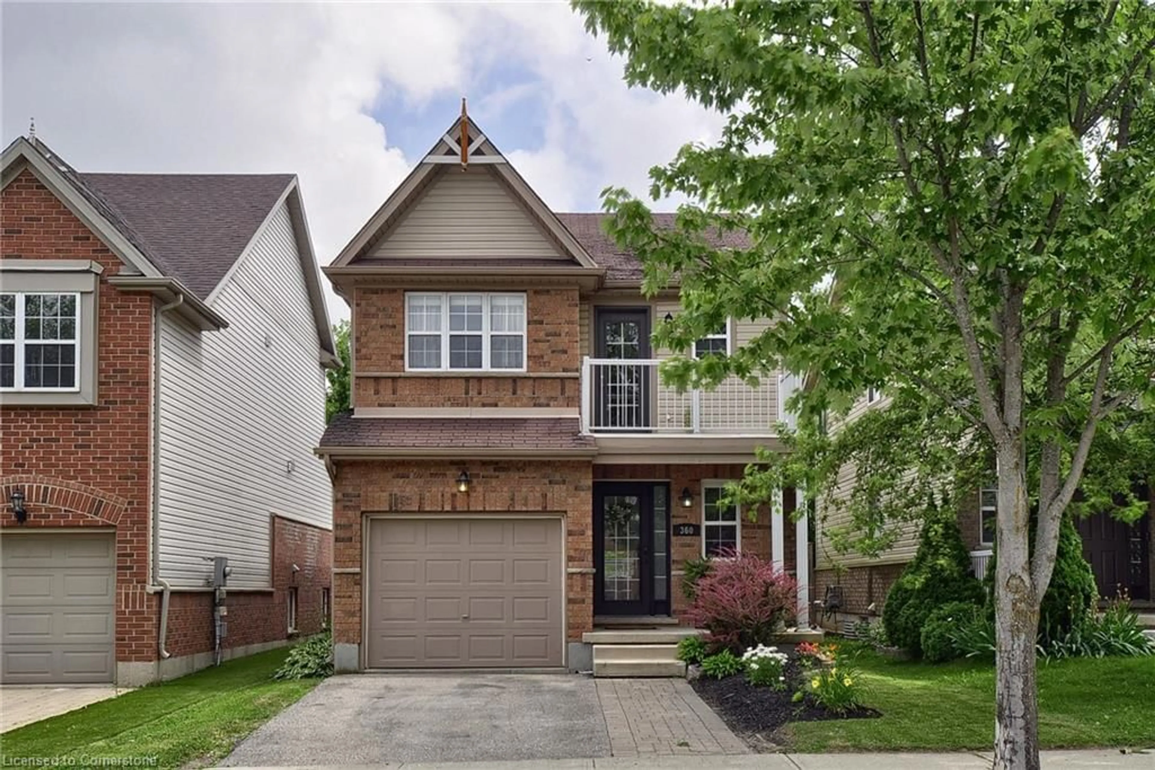 Home with brick exterior material, street for 360 Sauve Cres, Waterloo Ontario N2T 2Y8