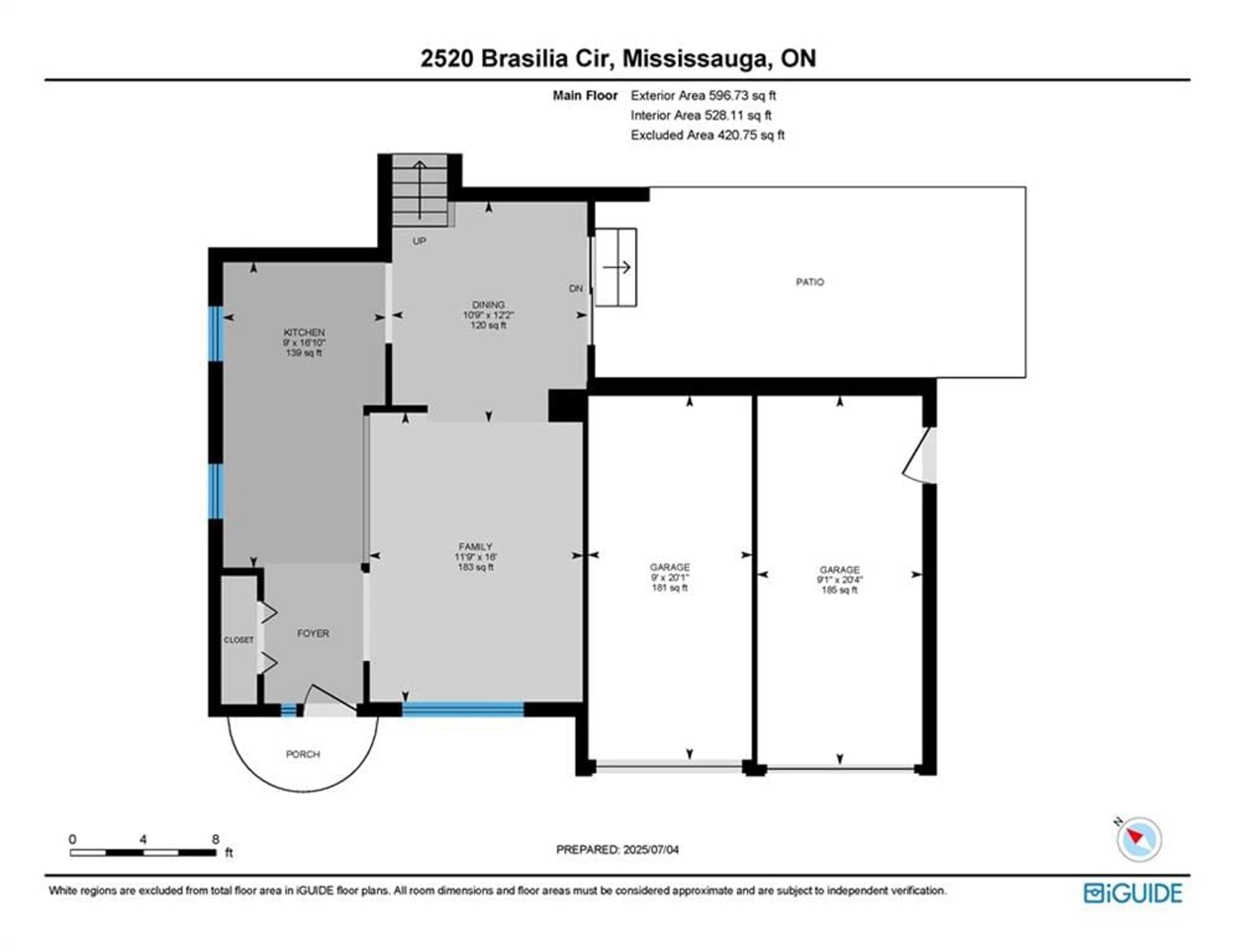 Floor plan for 2520 Brasilia Cir, Mississauga Ontario L5N 2G1