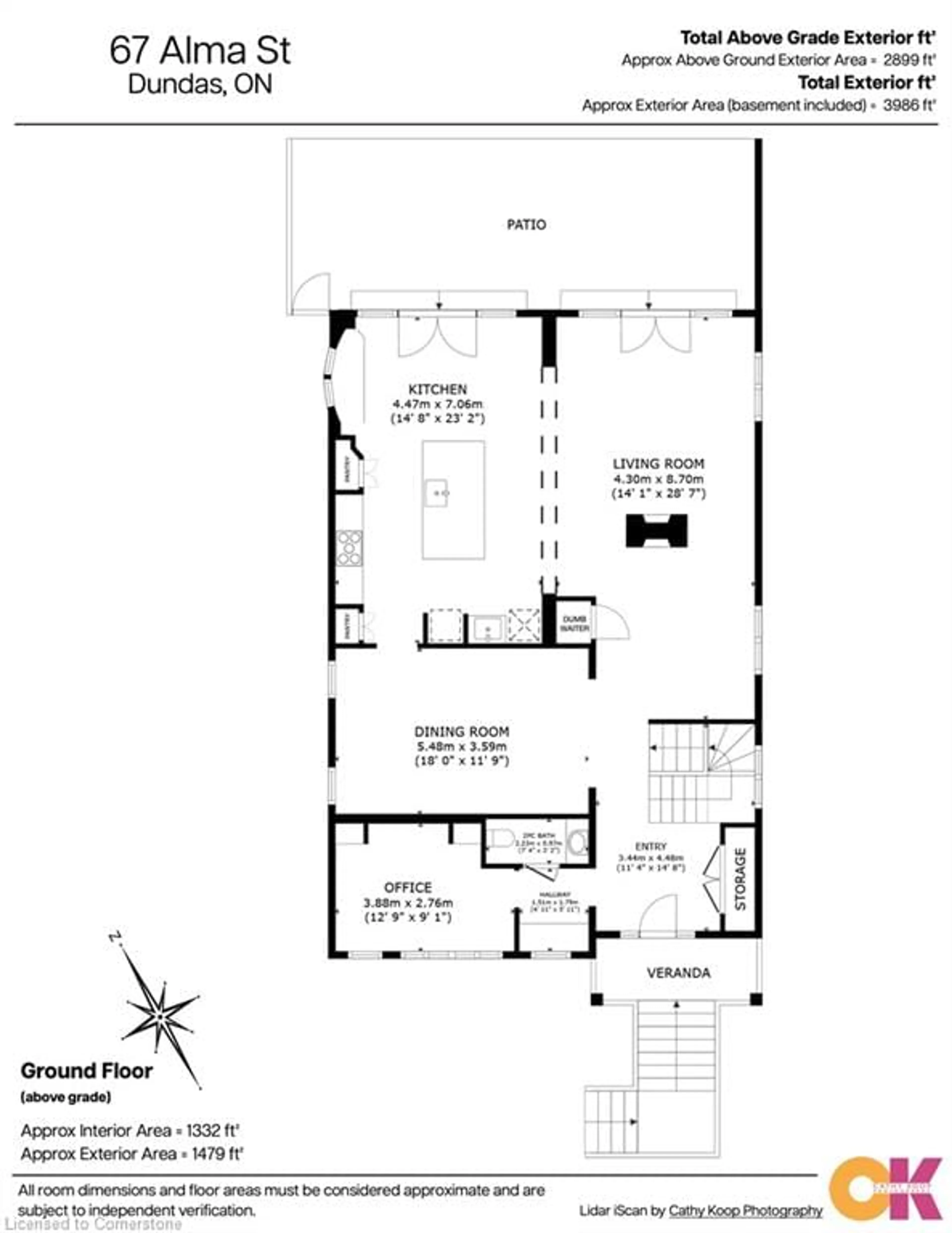 Floor plan for 67 Alma St, Dundas Ontario L9H 2E3