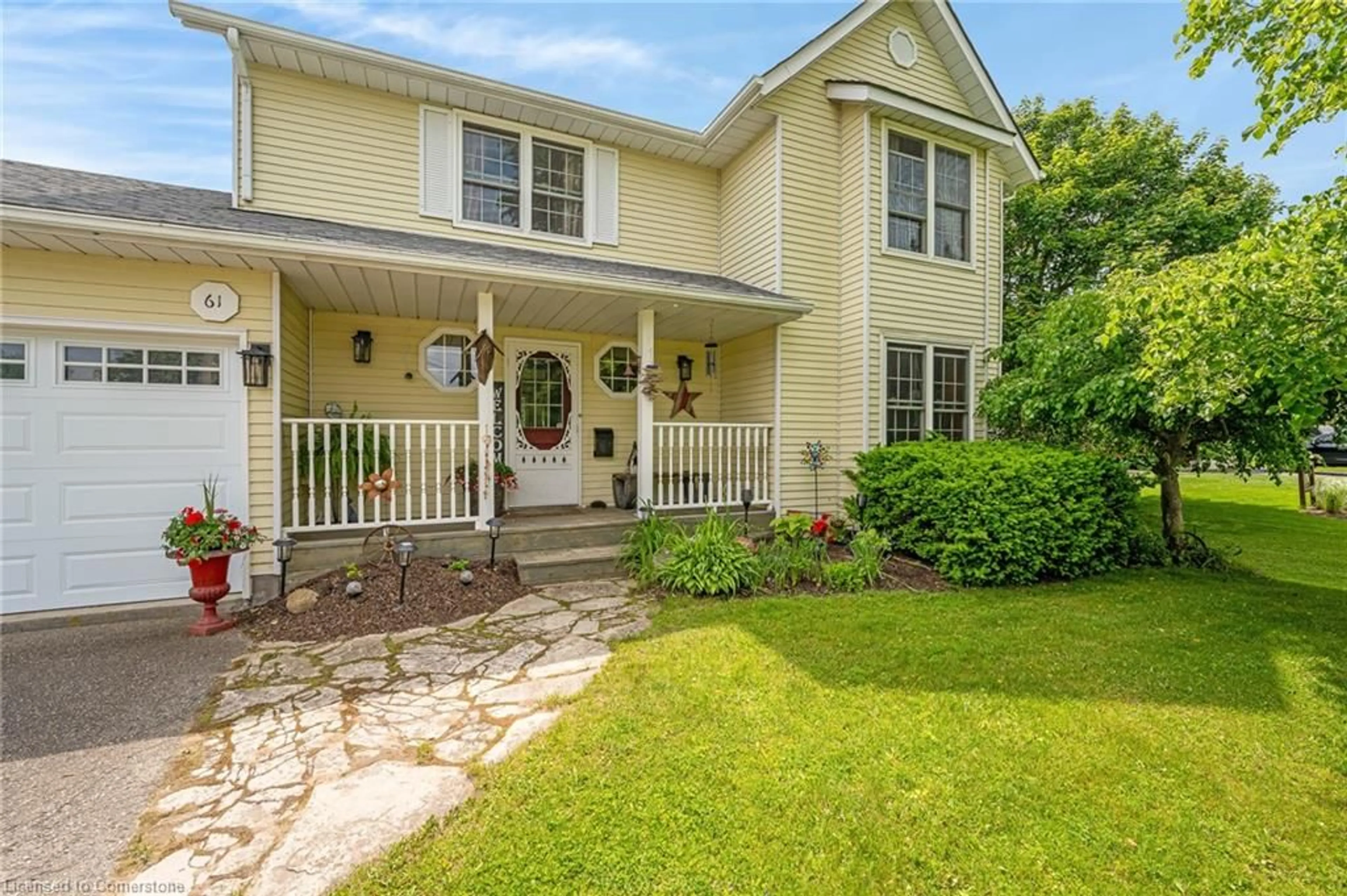 Home with vinyl exterior material, street for 61 Adelaide St, Linwood Ontario N0B 2A0