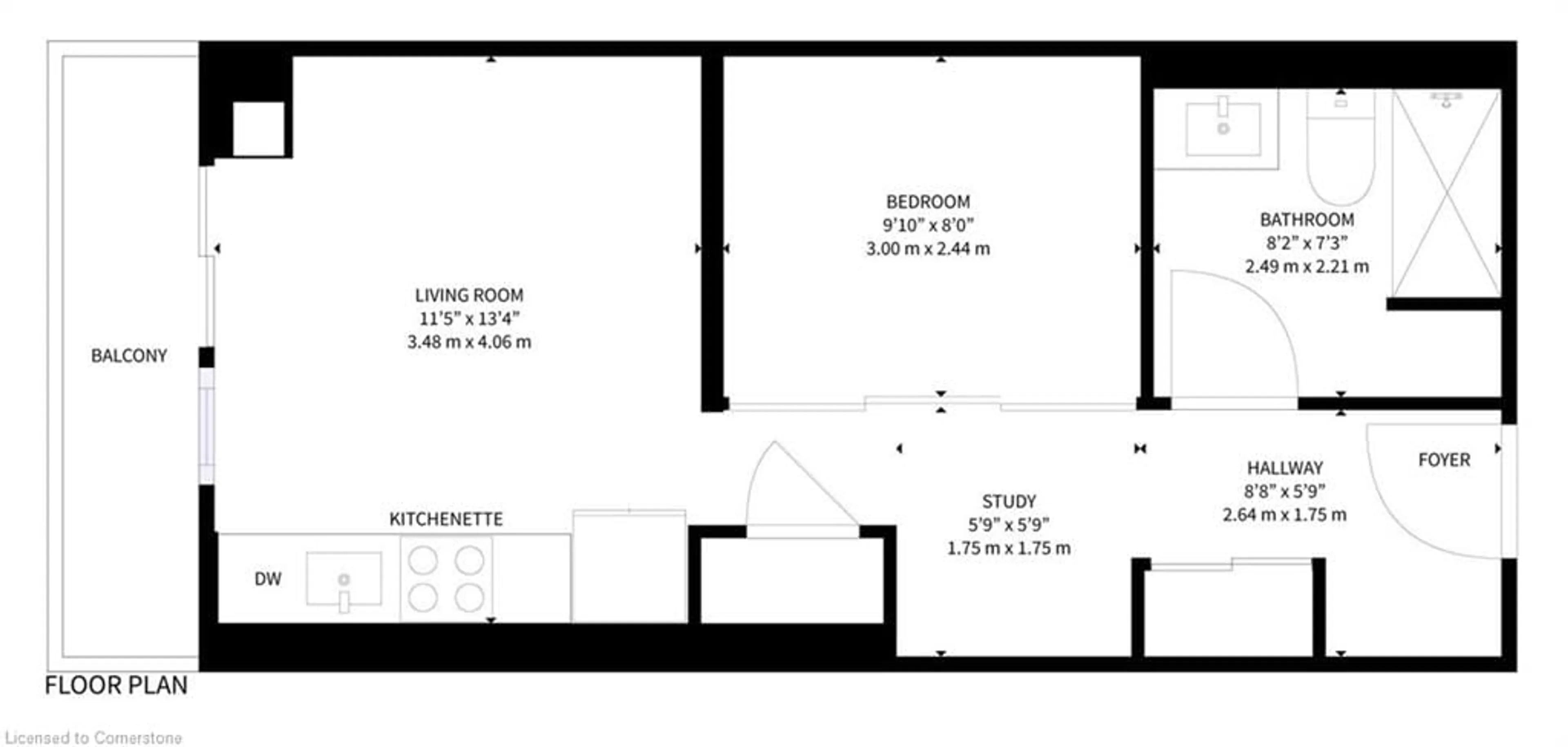 Floor plan for 1119 Cooke Blvd #B429, Burlington Ontario L7T 0C7