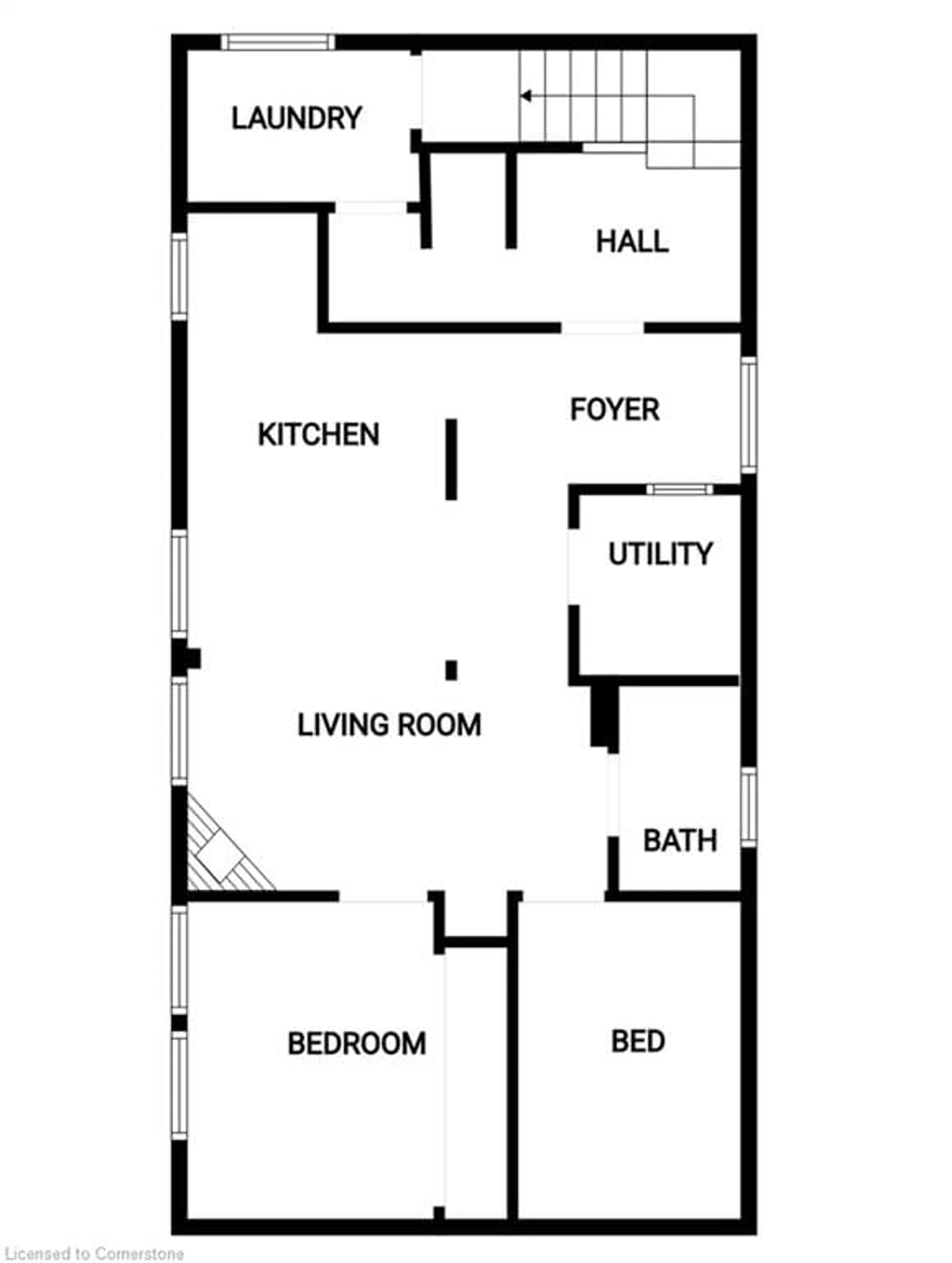 Floor plan for 205 Ivon Ave, Hamilton Ontario L8H 5S9
