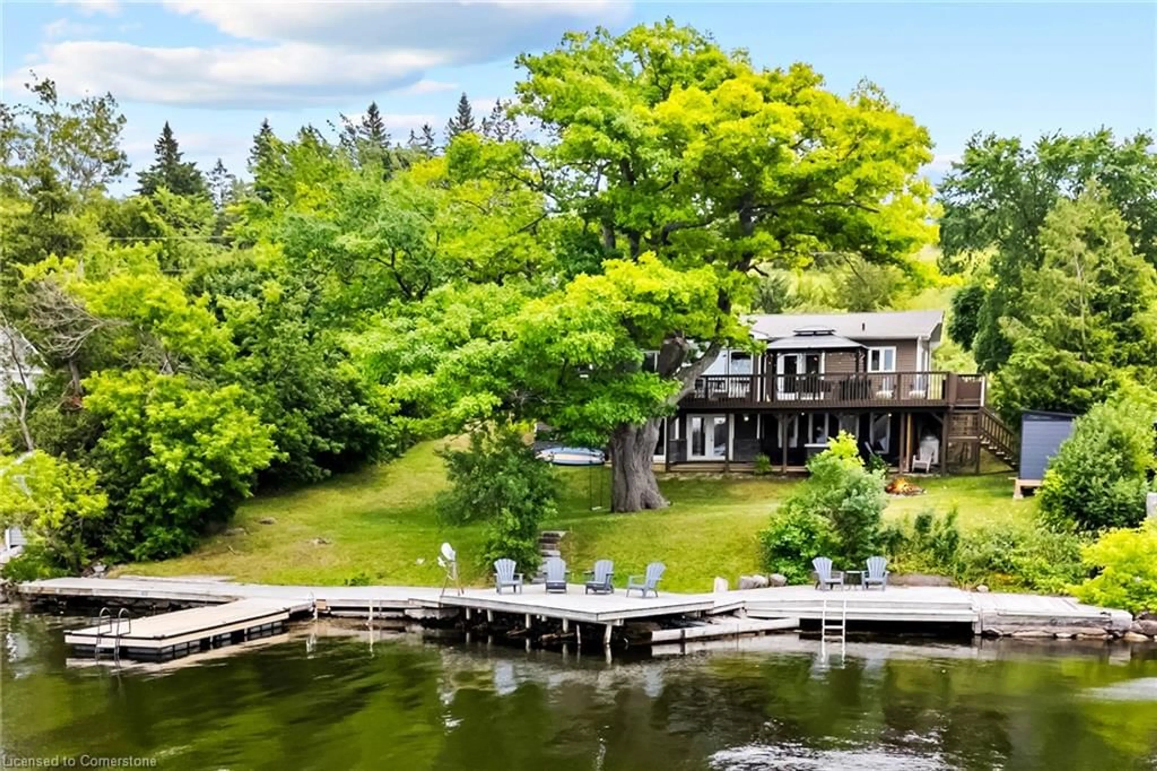 A pic from outside/outdoor area/front of a property/back of a property/a pic from drone, water/lake/river/ocean view for 14 Parker Dr, Roseneath Ontario K0K 2X0
