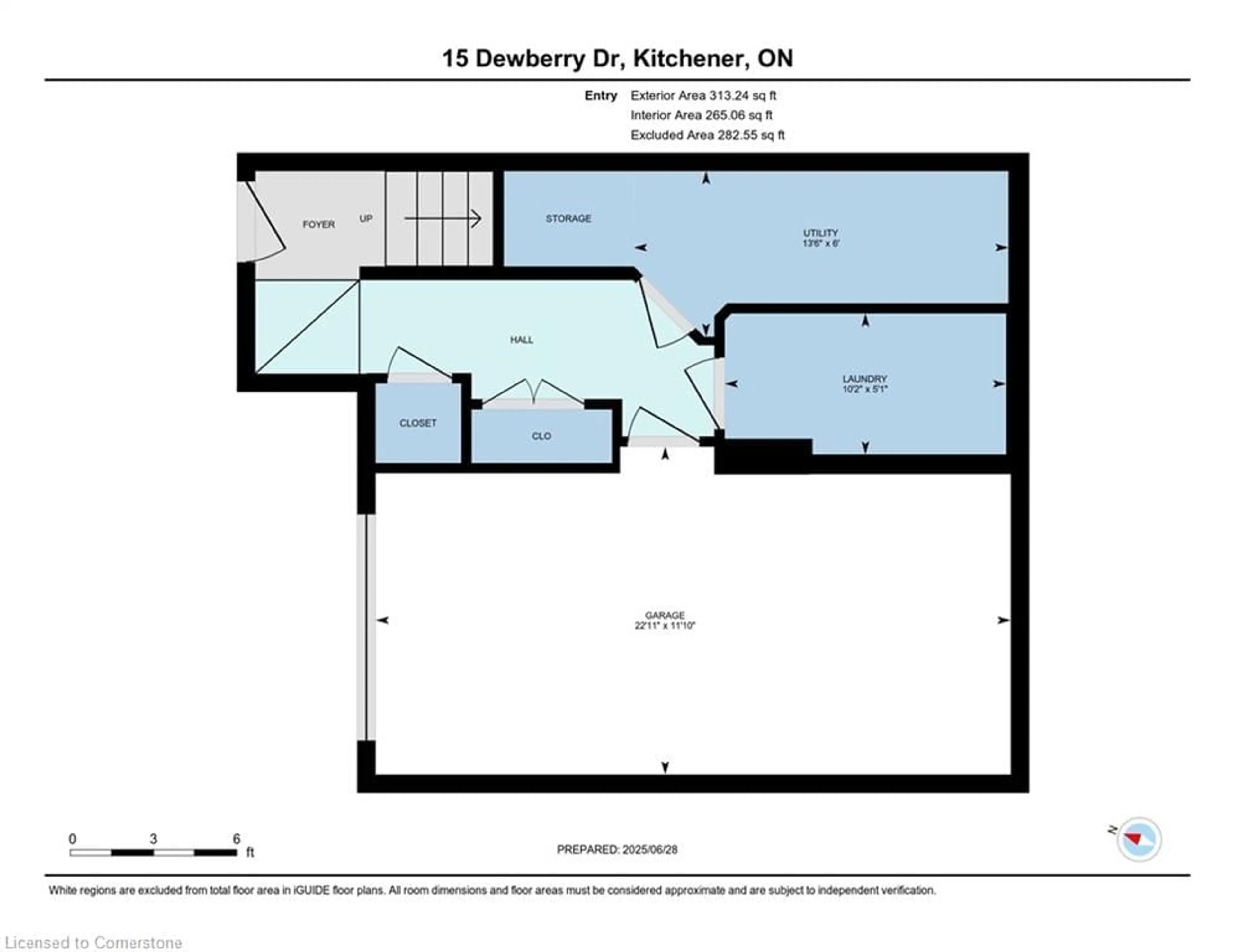 Floor plan for 15 Dewberry Dr, Kitchener Ontario N2B 0A9