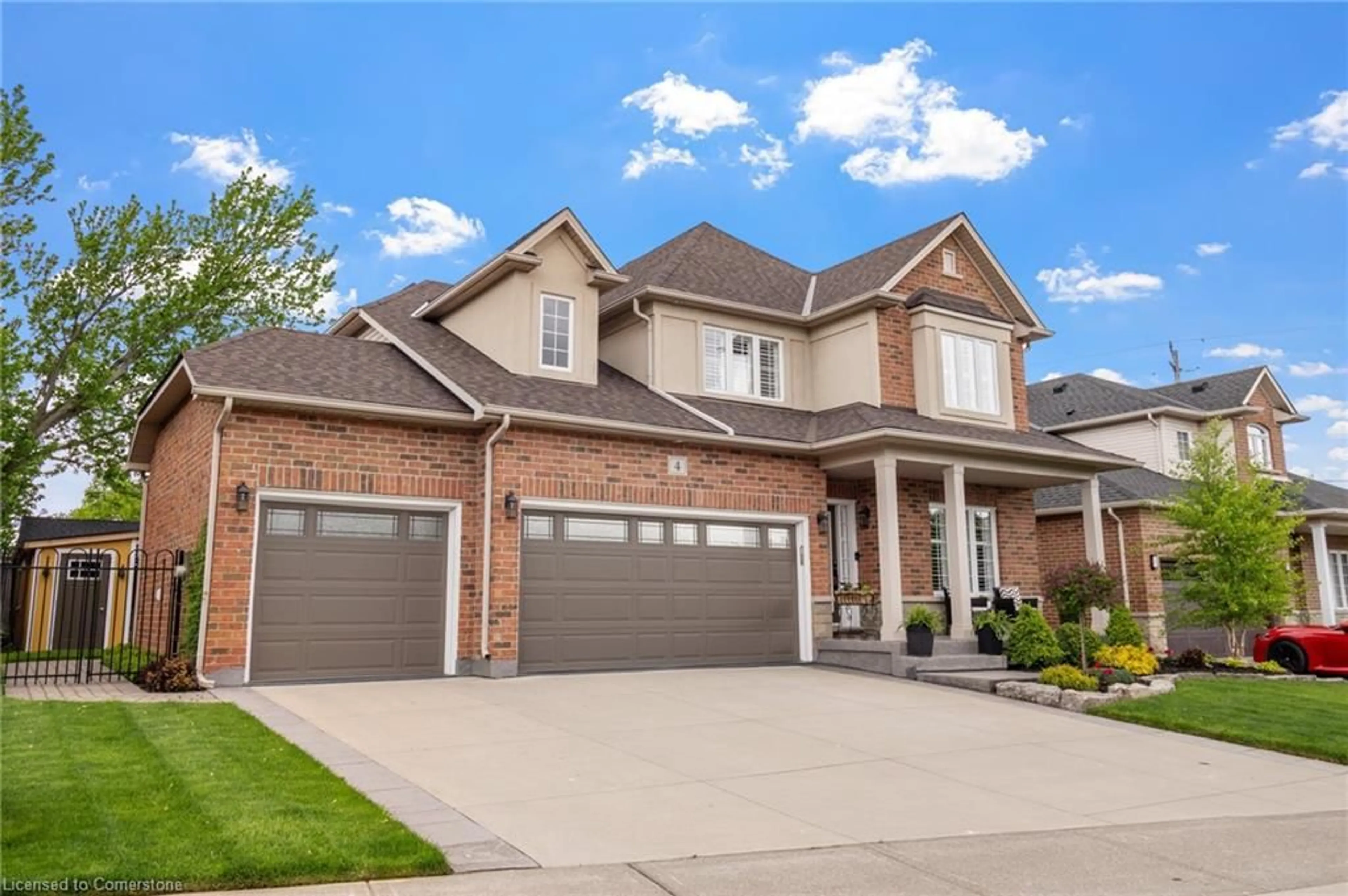 Home with brick exterior material, street for 4 Golf Woods Dr, Grimsby Ontario L3M 5P5