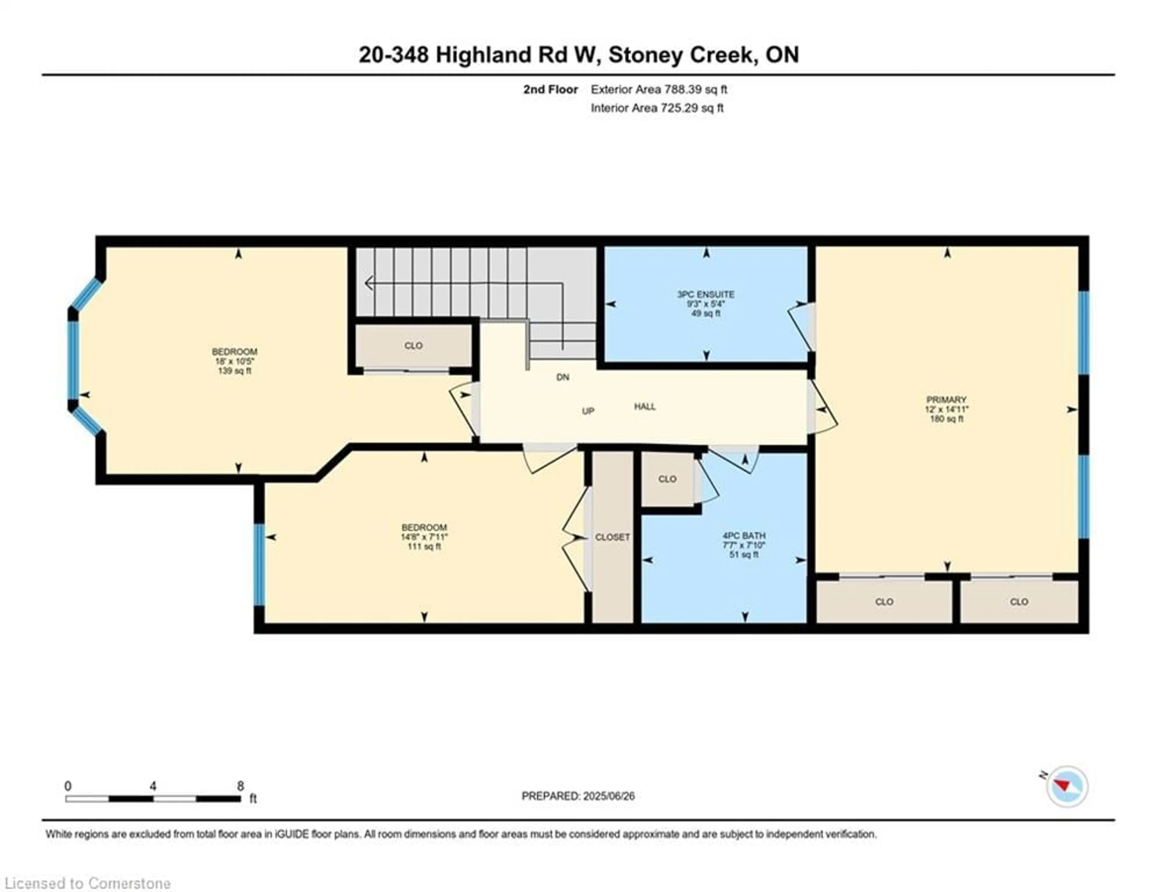 Floor plan for 348 Highland Rd #20, Stoney Creek Ontario L8J 3W5