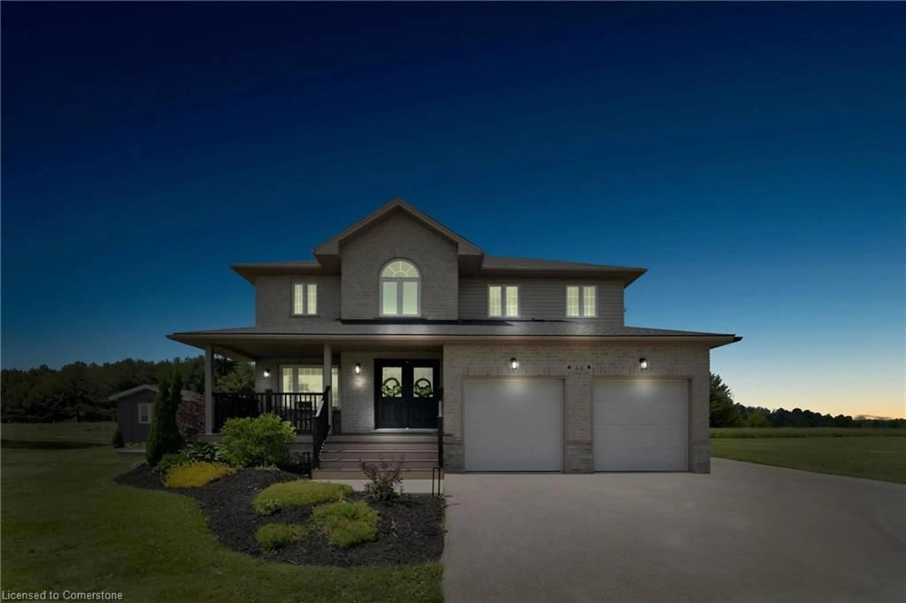 Home with vinyl exterior material, street for 46 Scenic Dr, Drayton Ontario N0B 1A0