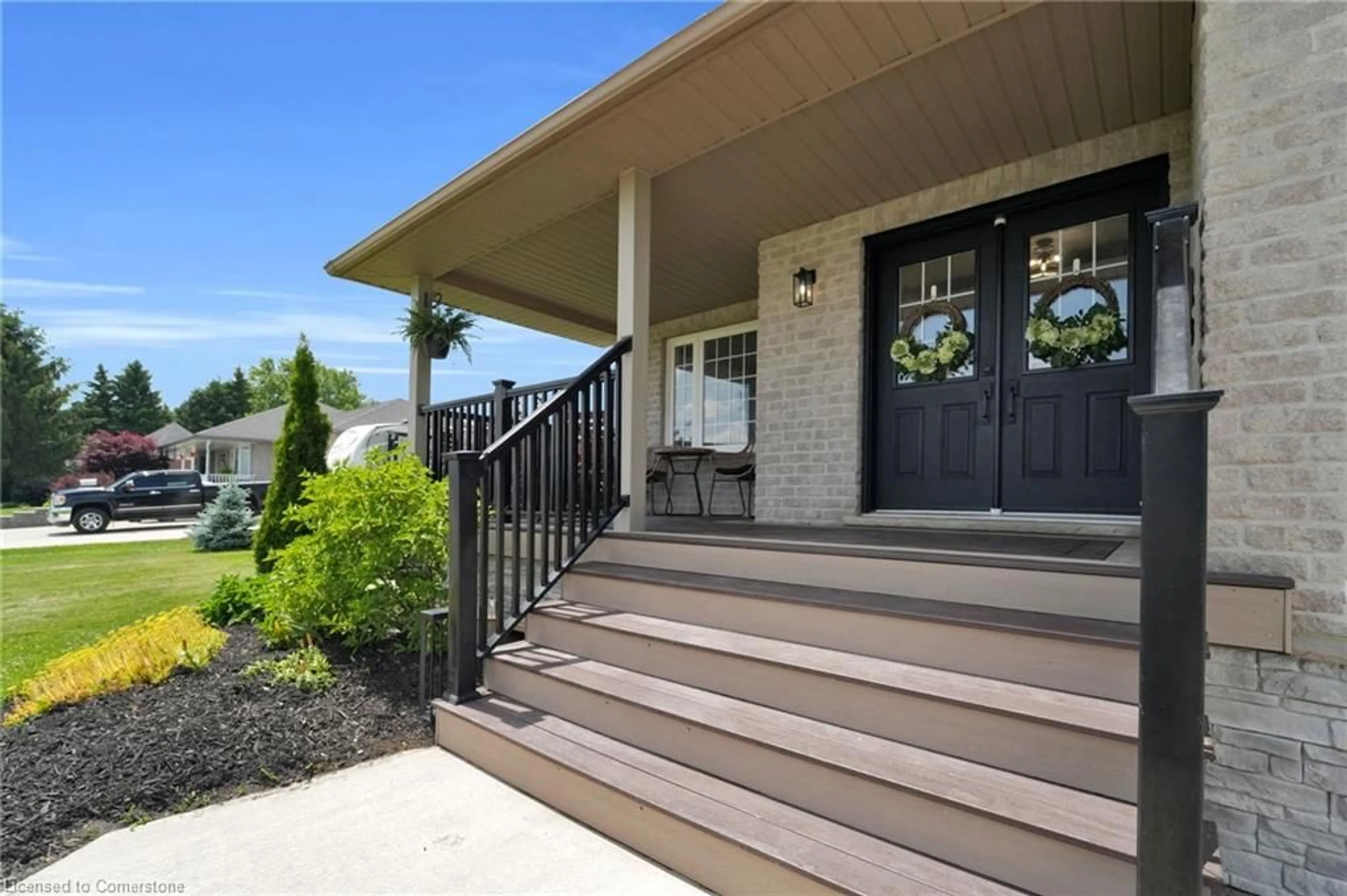Home with vinyl exterior material, street for 46 Scenic Dr, Drayton Ontario N0B 1A0