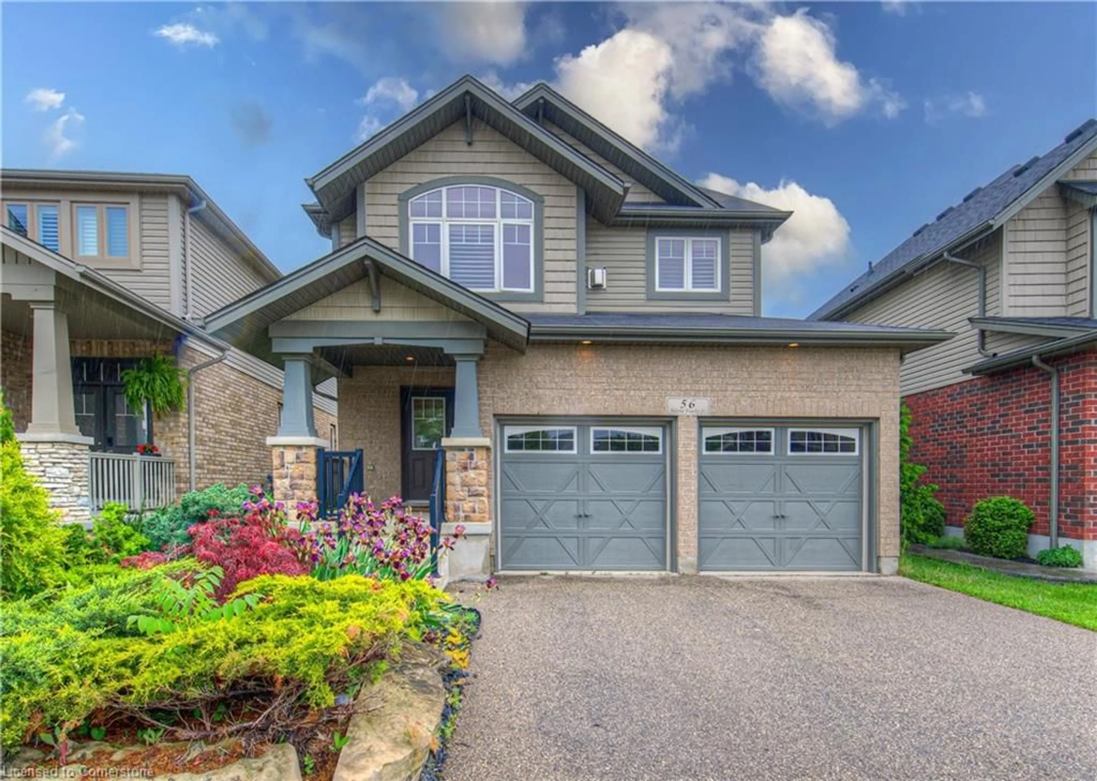 Home with brick exterior material, street for 56 Helena Feasby St, Kitchener Ontario N2E 4L5