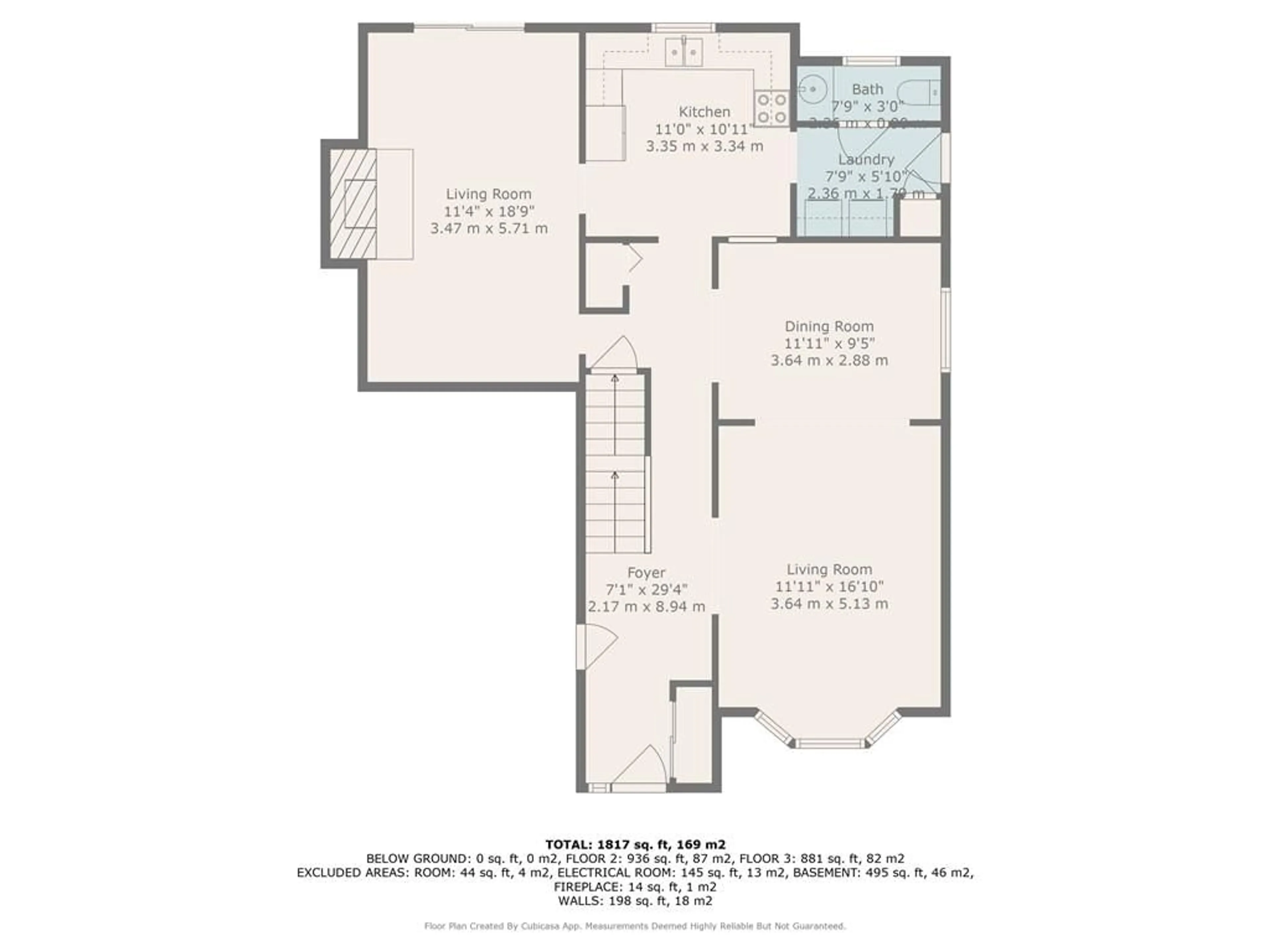 Floor plan for 16 Hart Cres, London Ontario N6E 2W6