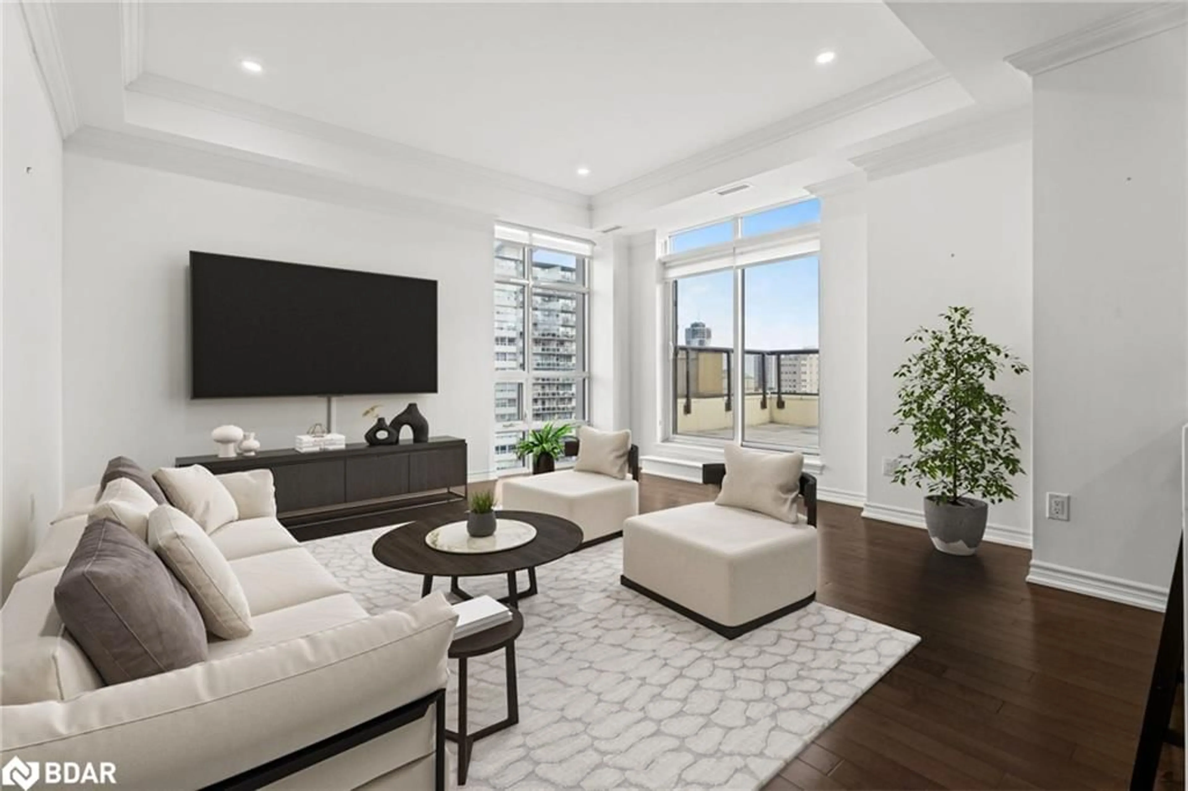 Living room with furniture, unknown for 81 Robinson Street St #PH1106, Hamilton Ontario L8P 3G1