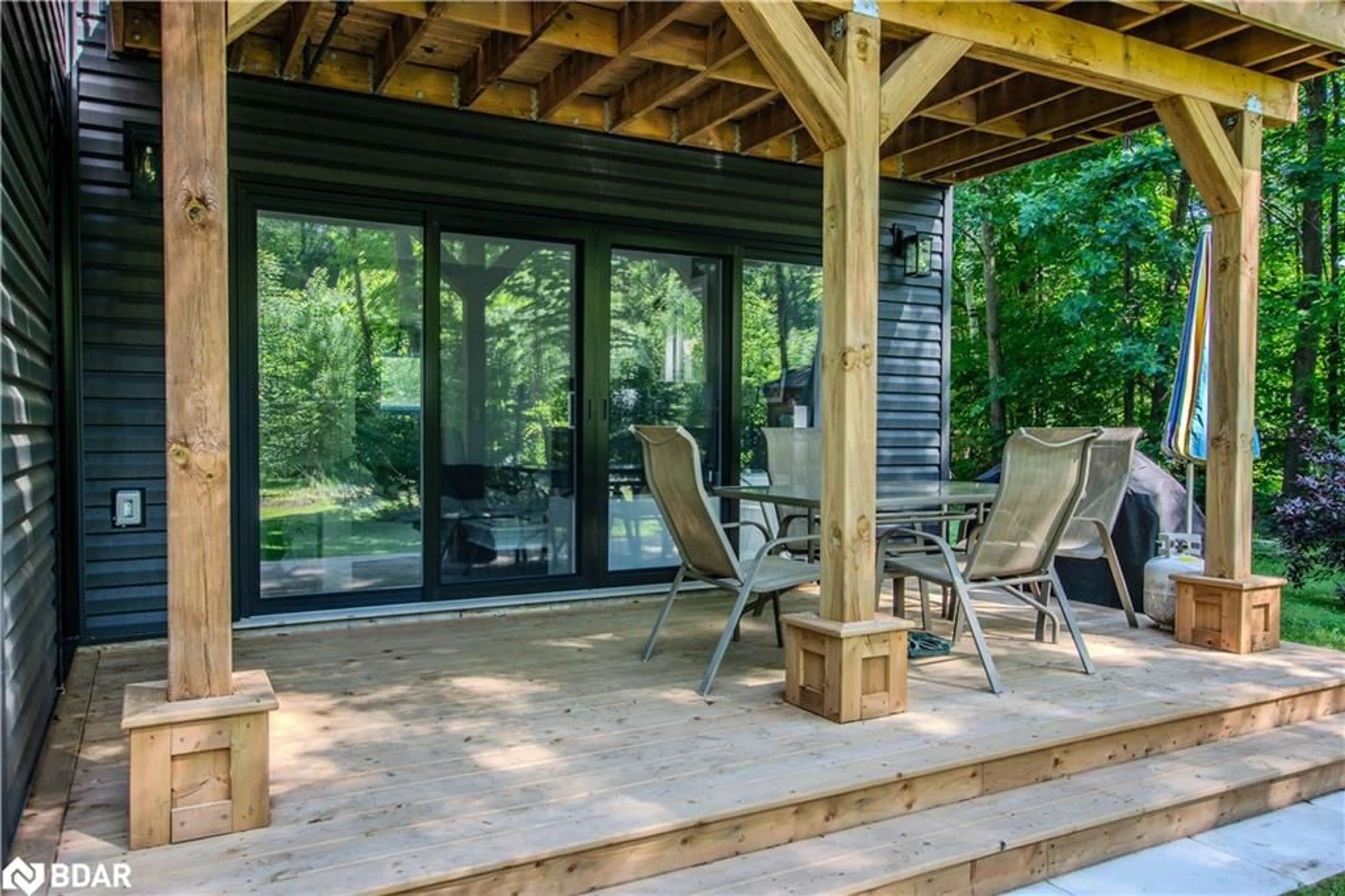 Patio, forest/trees view for 39 Becketts Sideroad Rd, Tay Twp Ontario L0K 2C0