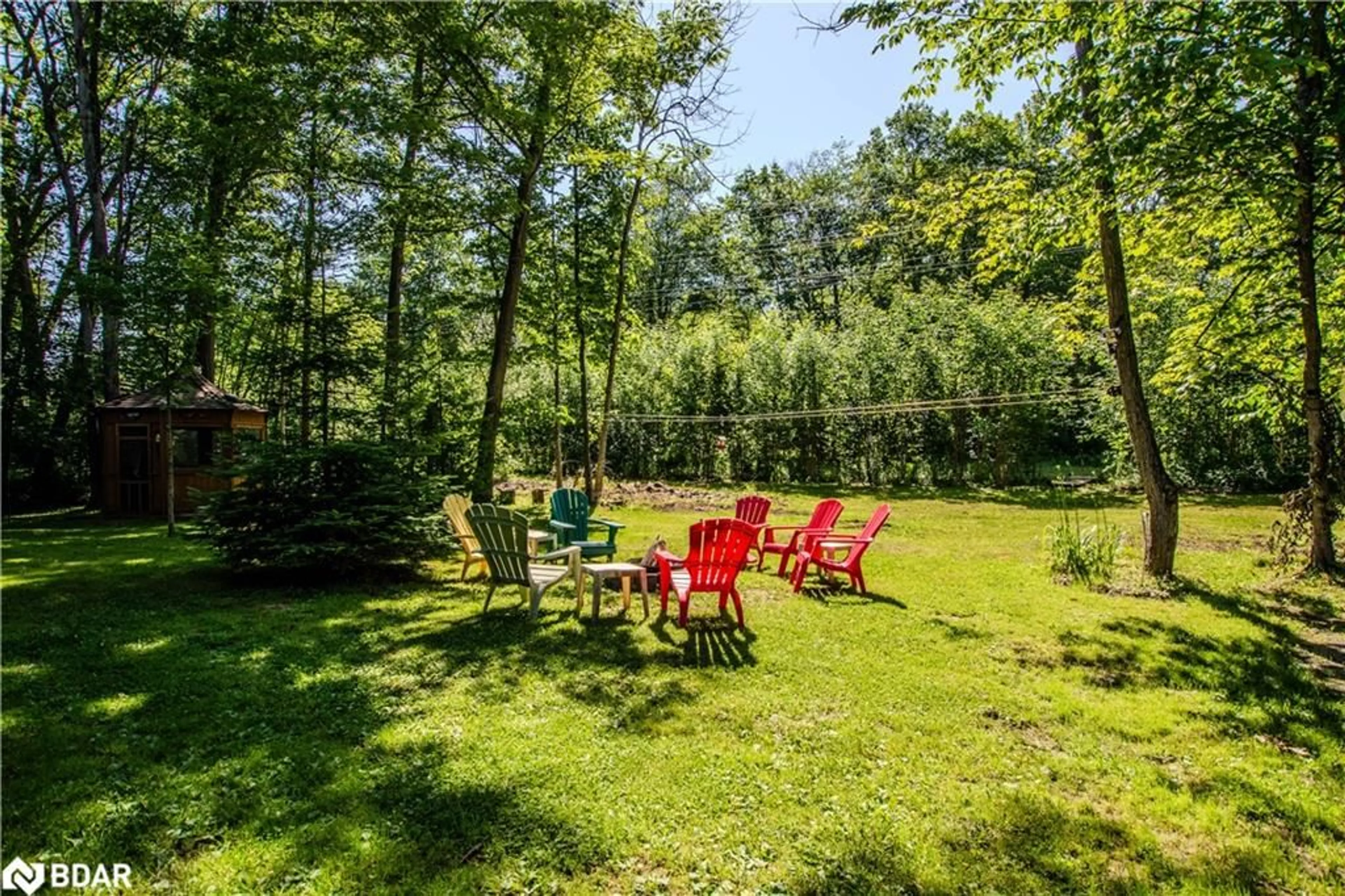 Patio, forest/trees view for 39 Becketts Sideroad Rd, Tay Twp Ontario L0K 2C0