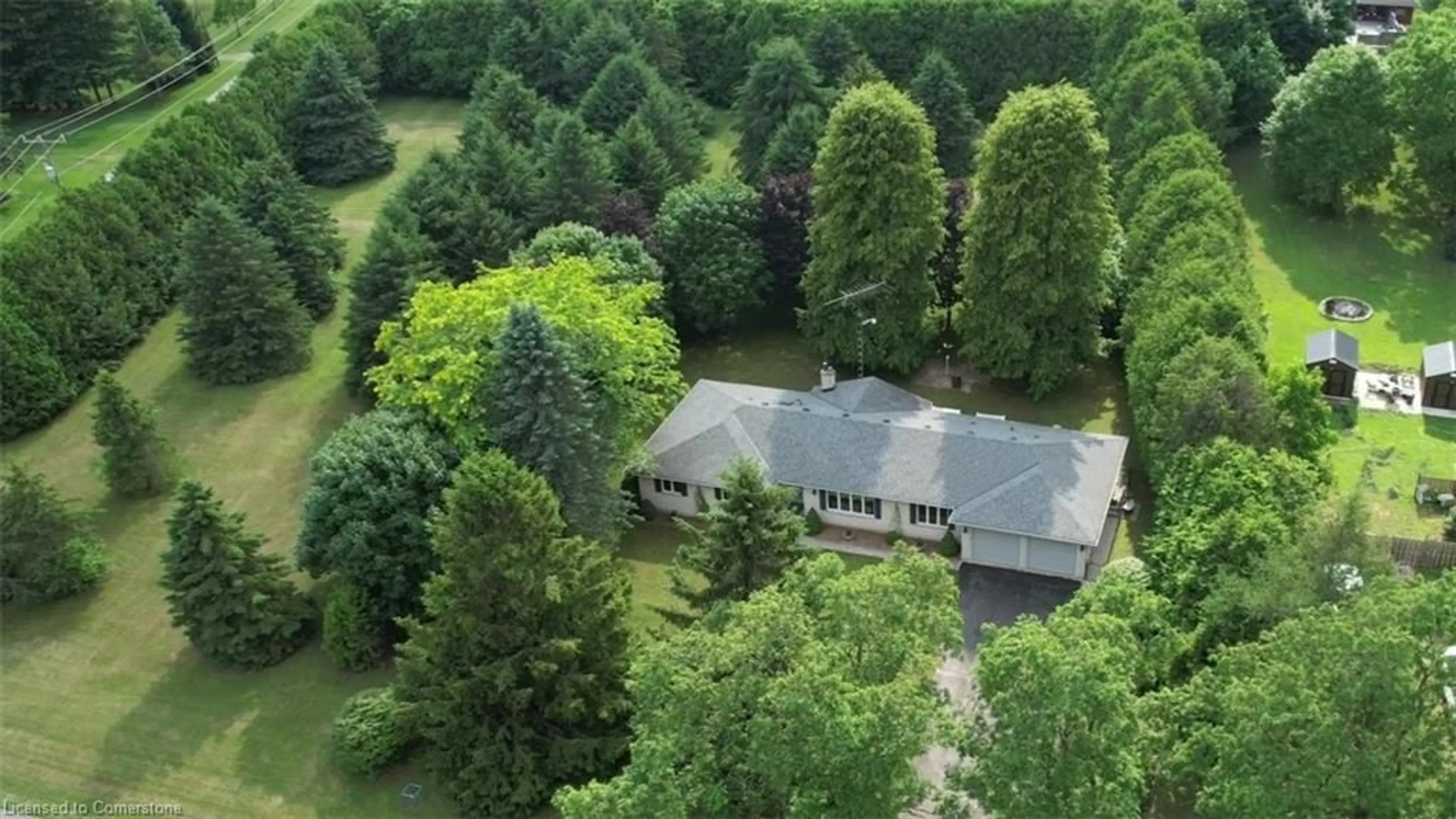 A pic from outside/outdoor area/front of a property/back of a property/a pic from drone, forest/trees view for 653 Old 24 Hwy, Waterford Ontario N0E 1Y0