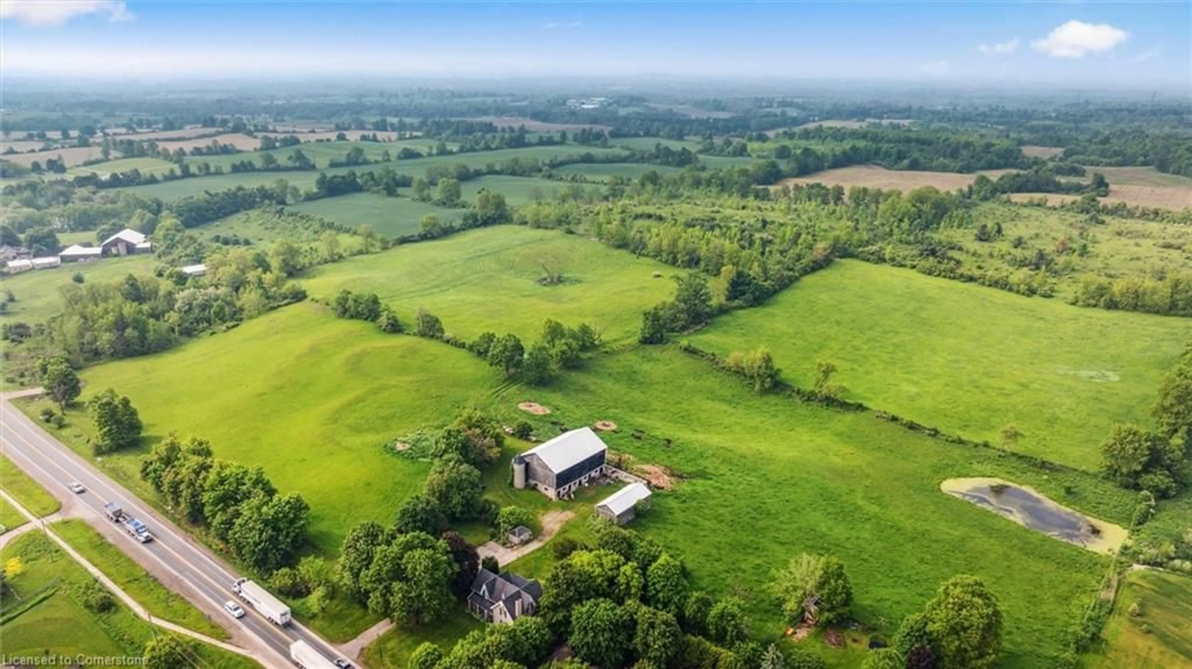 A pic from outside/outdoor area/front of a property/back of a property/a pic from drone, unknown for LOT 32 Concession 7, Puslinch Ontario N0B 2J0