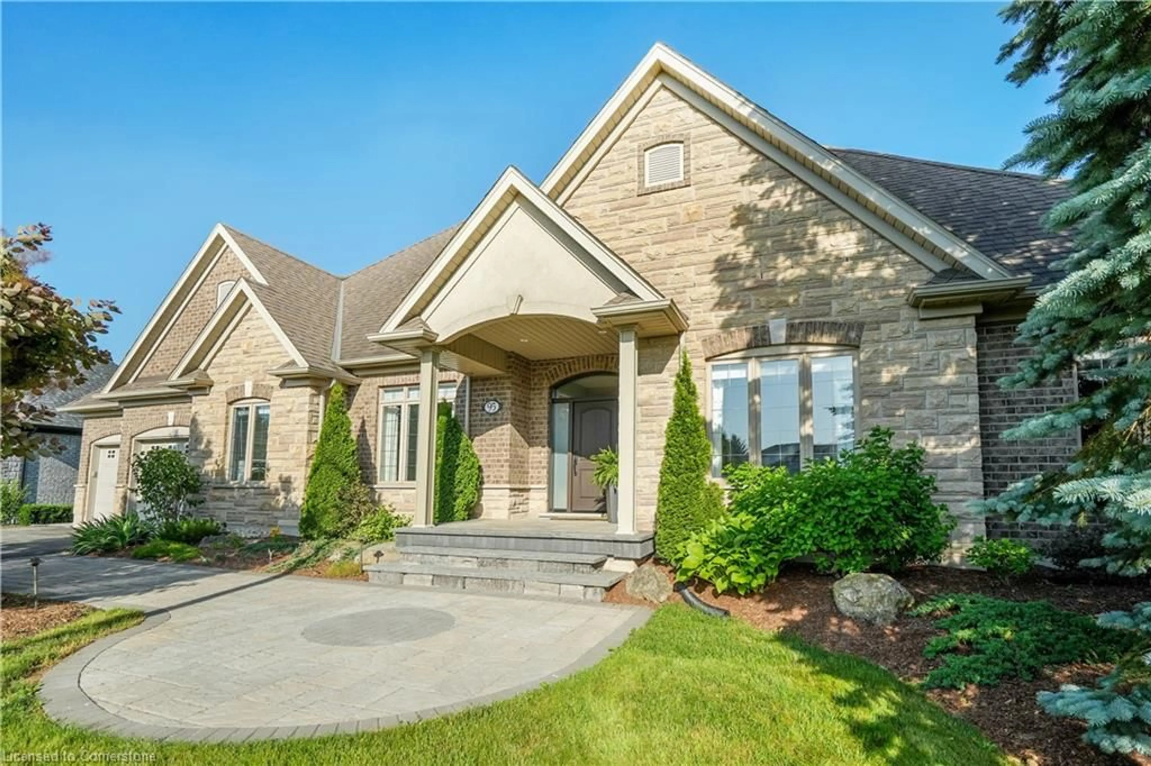 Home with brick exterior material, street for 95 Cobblestone Pl, Rockwood Ontario N0B 2K0