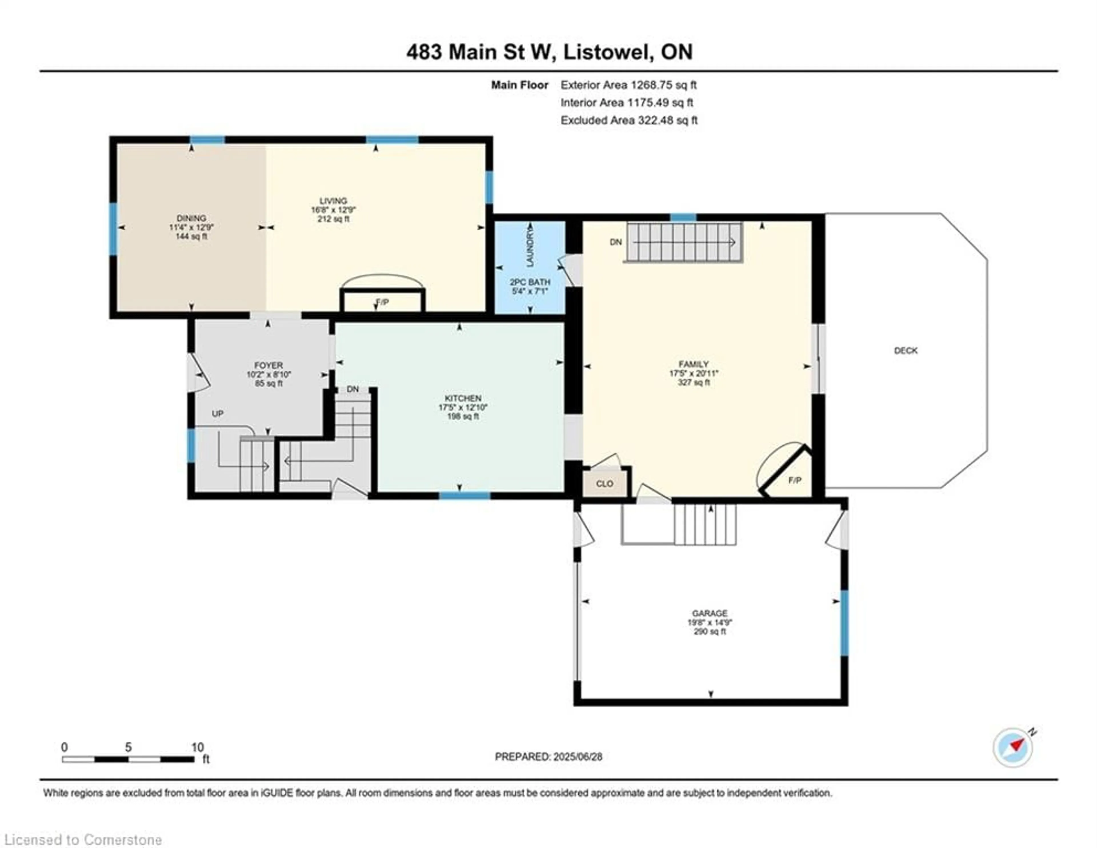 Floor plan for 483 Main St, Listowel Ontario N4W 1A7