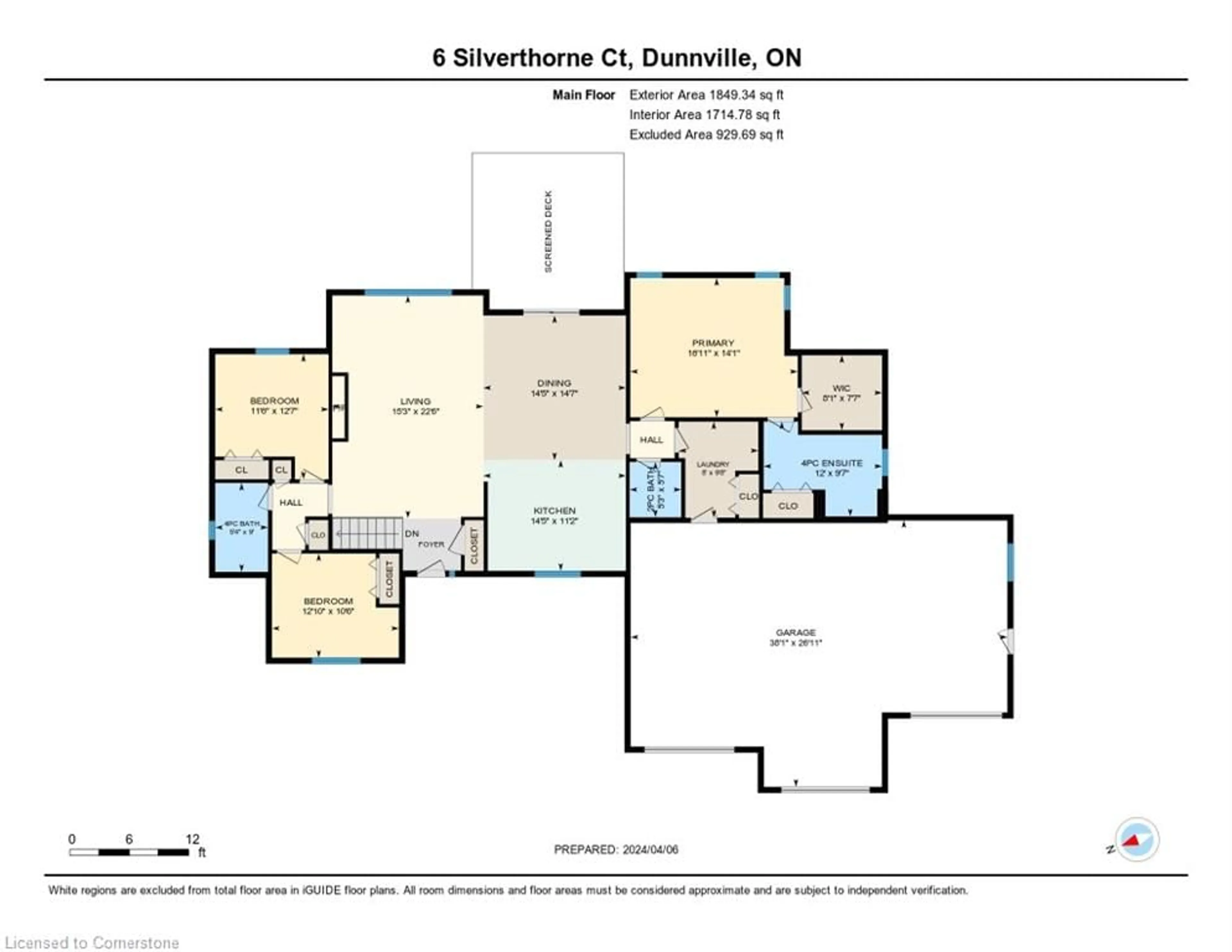 Floor plan for 6 Silverthorne Crt, Dunnville Ontario N1A 2W2