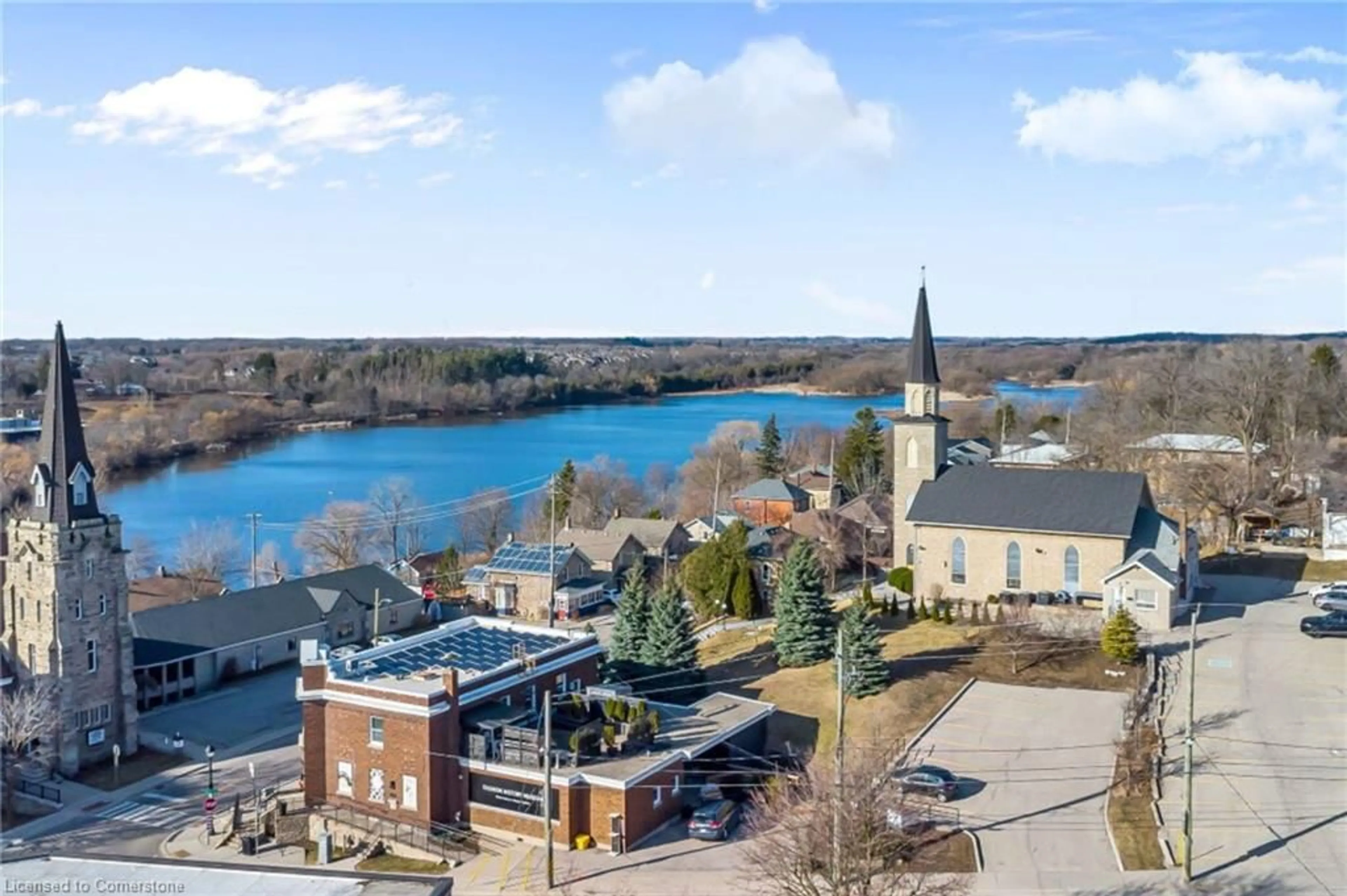 A pic from outside/outdoor area/front of a property/back of a property/a pic from drone, water/lake/river/ocean view for 42 Tannery St #241, Cambridge Ontario N3C 2B9