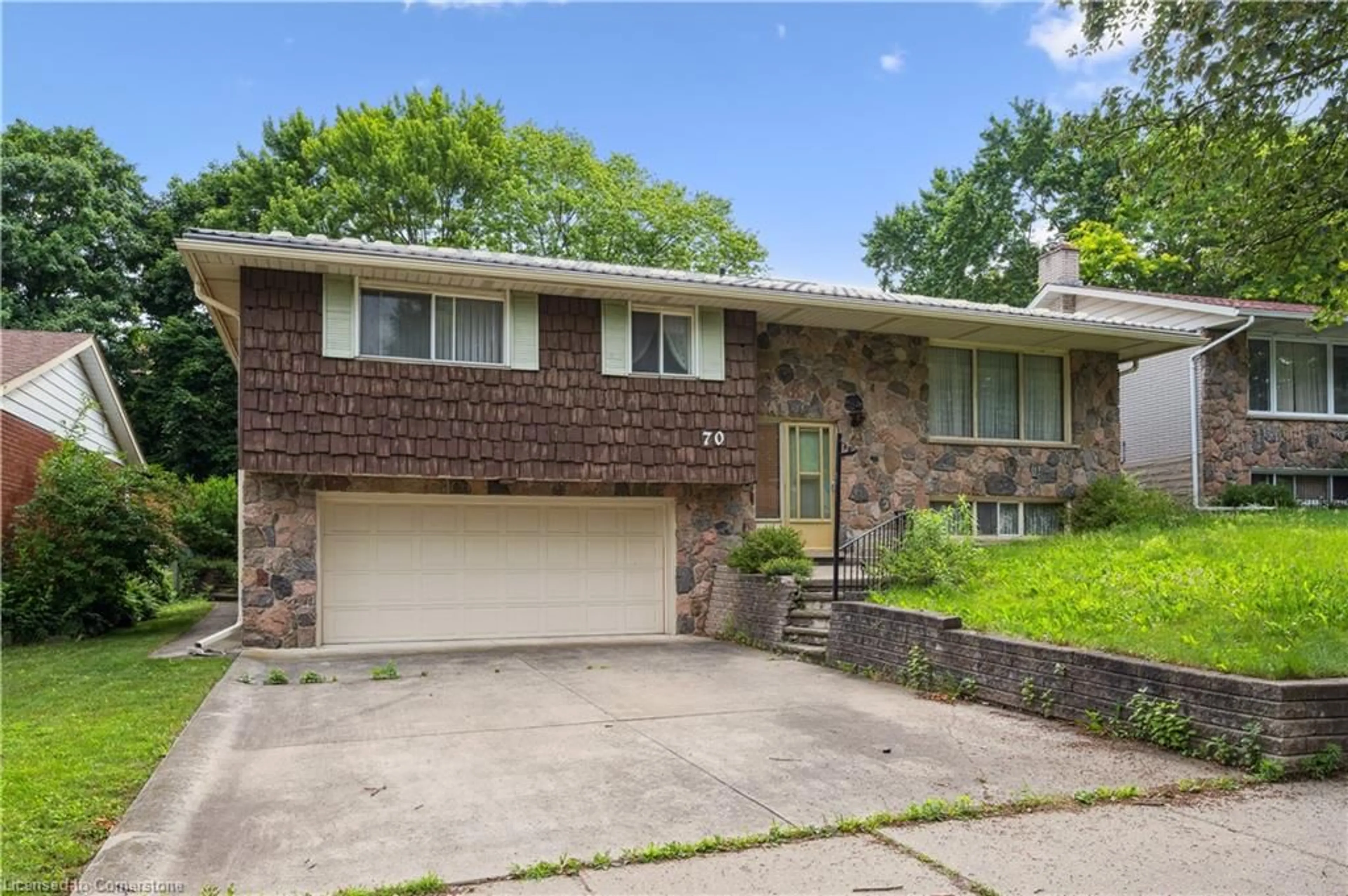 Home with brick exterior material, street for 70 Champlain Cres, Kitchener Ontario N2B 2Y6