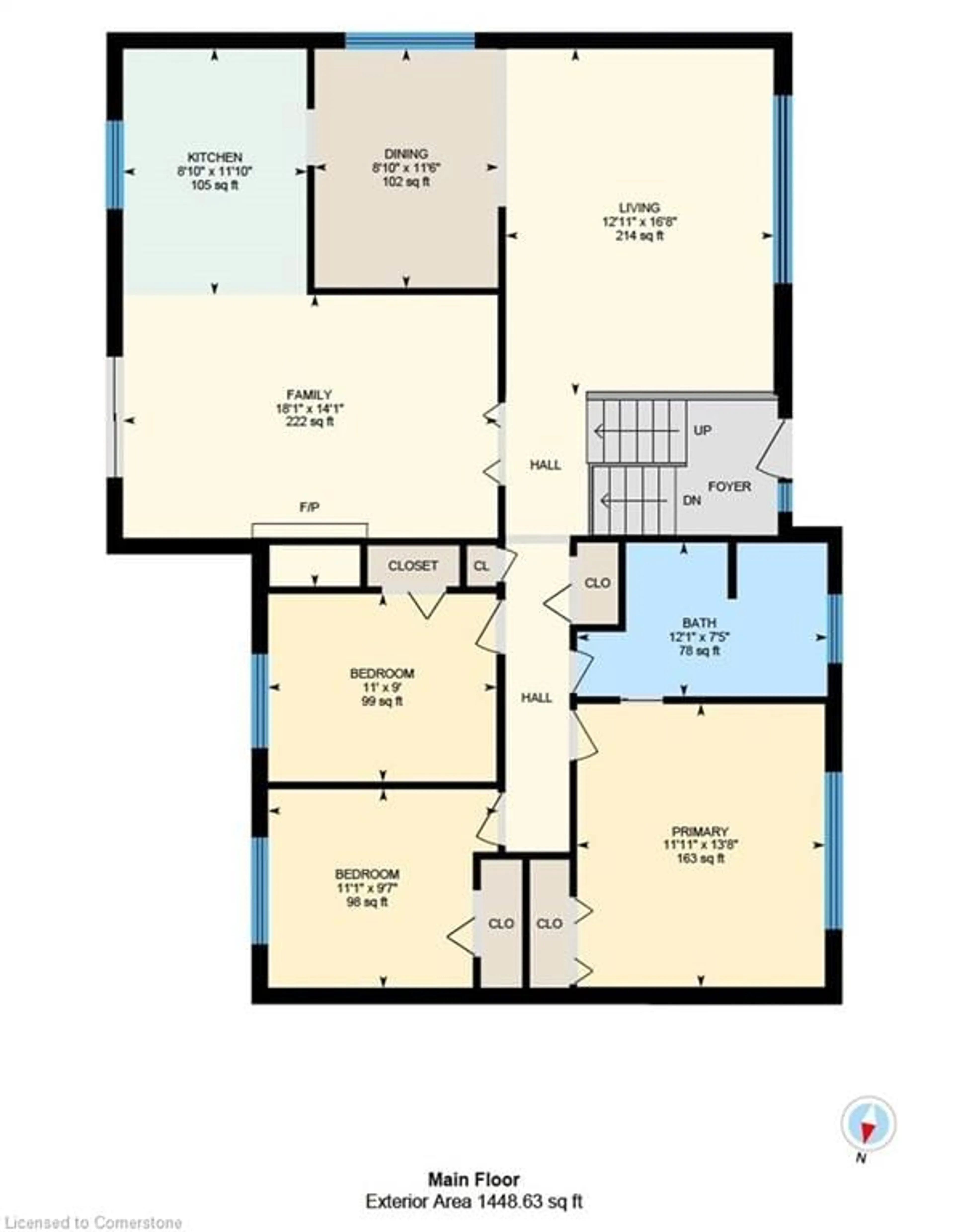Floor plan for 70 Champlain Cres, Kitchener Ontario N2B 2Y6