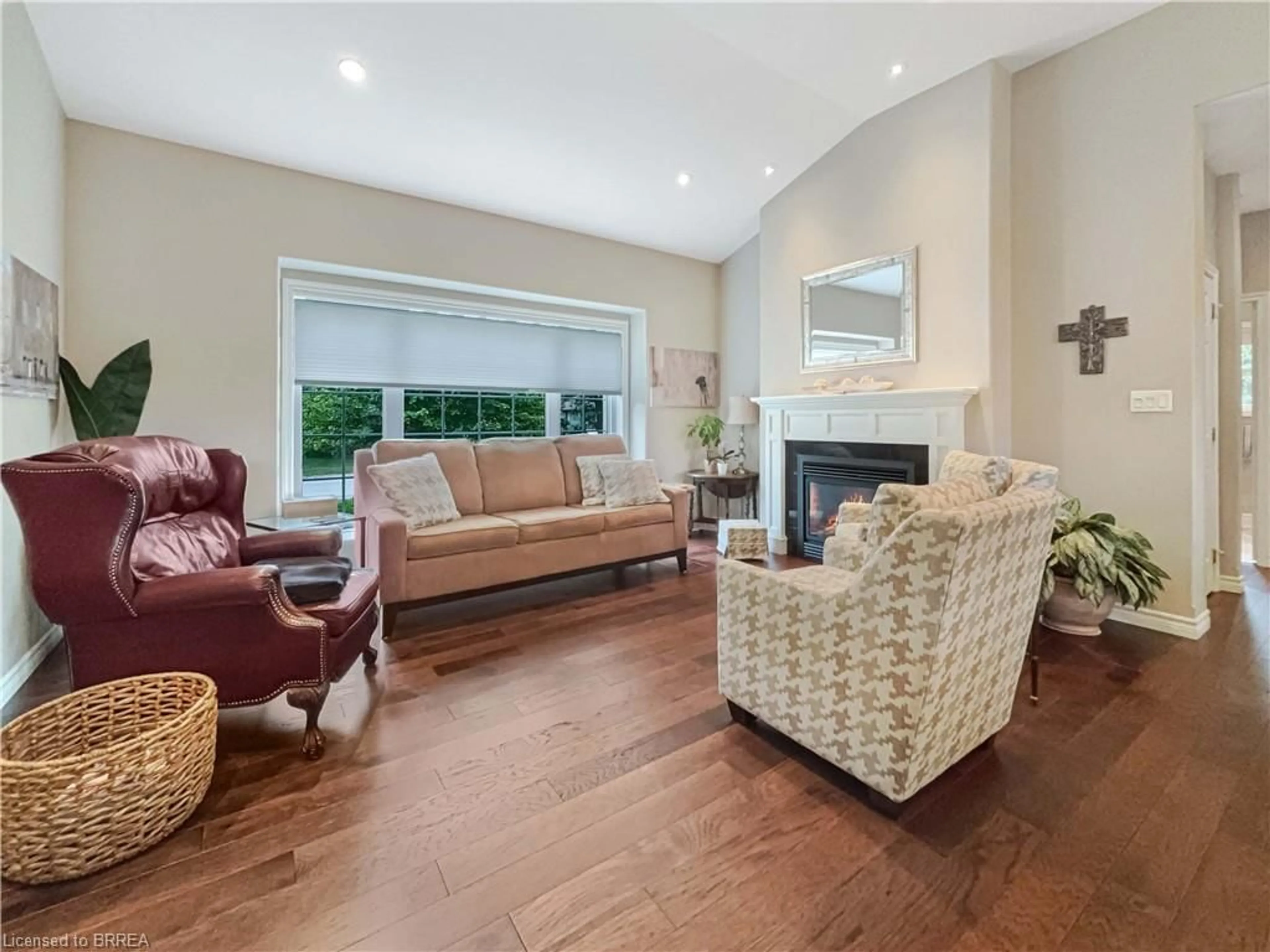 Living room with furniture, wood/laminate floor for 2 Kitson St, Mount Pleasant Ontario N0E 1K0