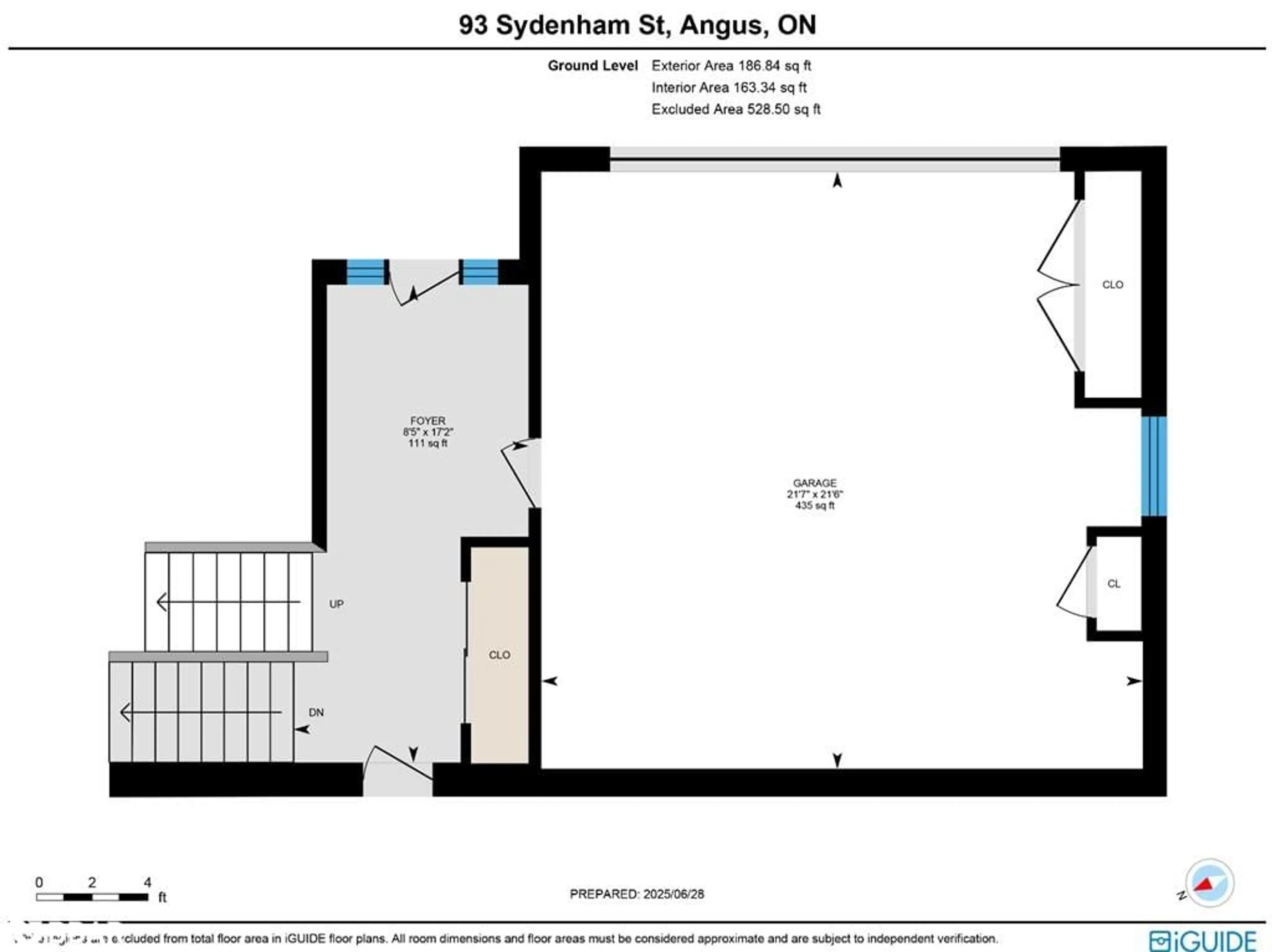 Floor plan for 93 Sydenham St, Angus Ontario L0M 1B0