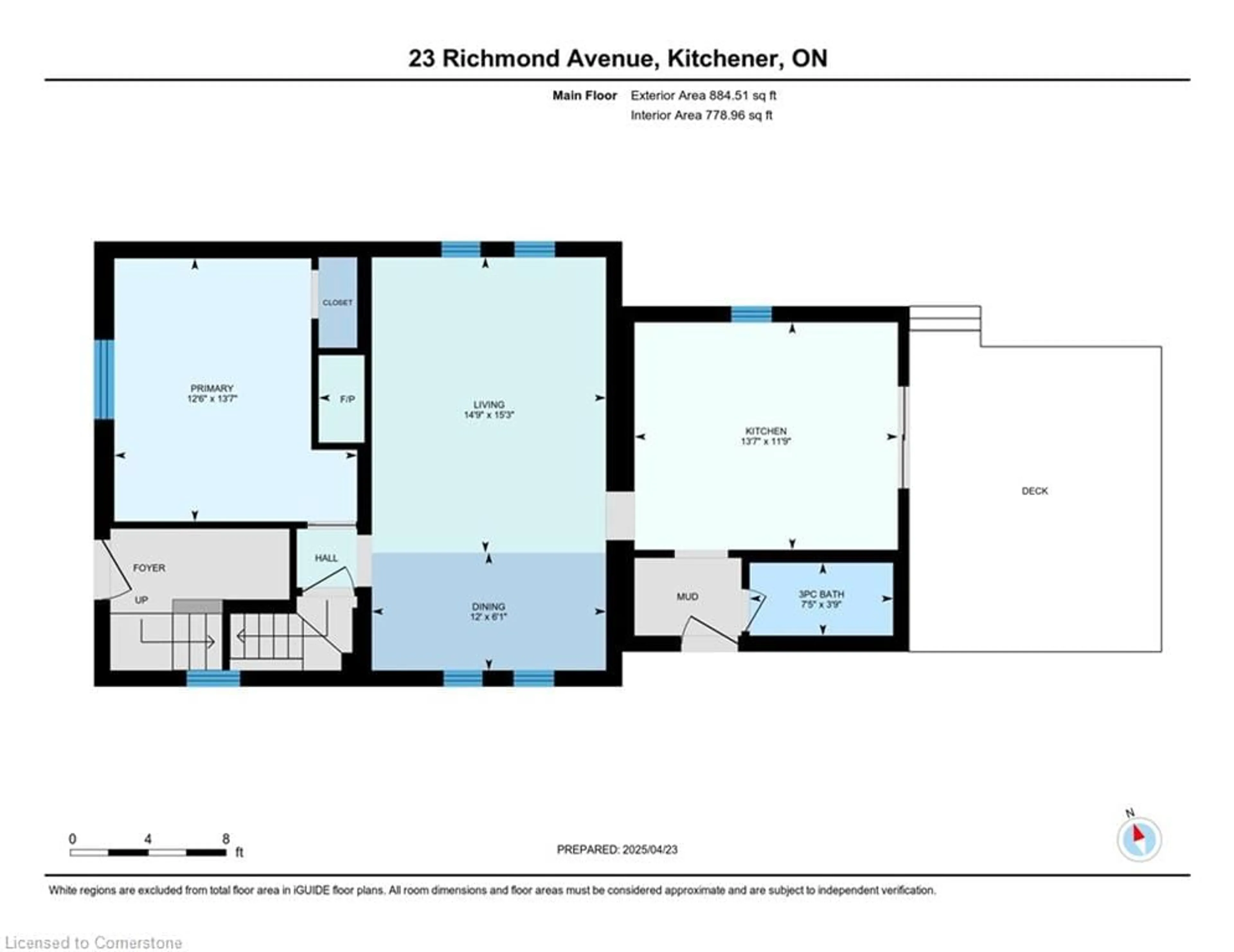 Floor plan for 23 Richmond Ave, Kitchener Ontario N2G 1Z1