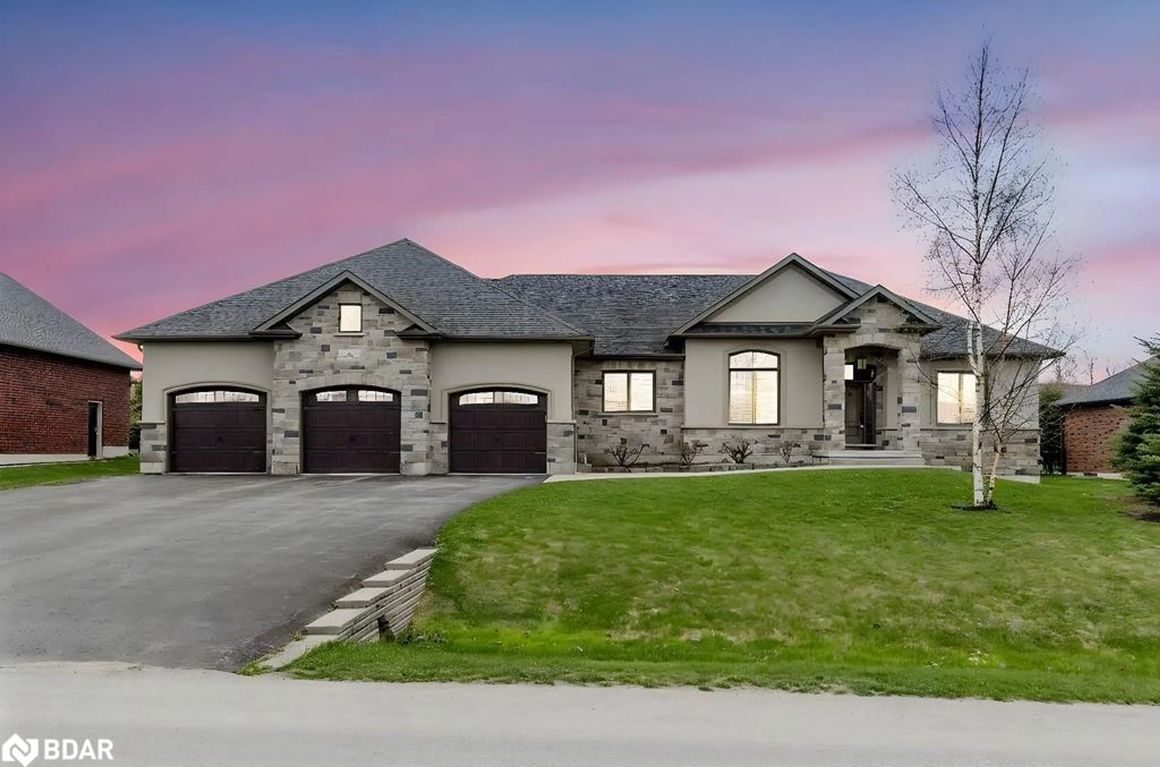 Home with brick exterior material, street for 25 Mennill Dr, Snow Valley Ontario L0L 1Y3
