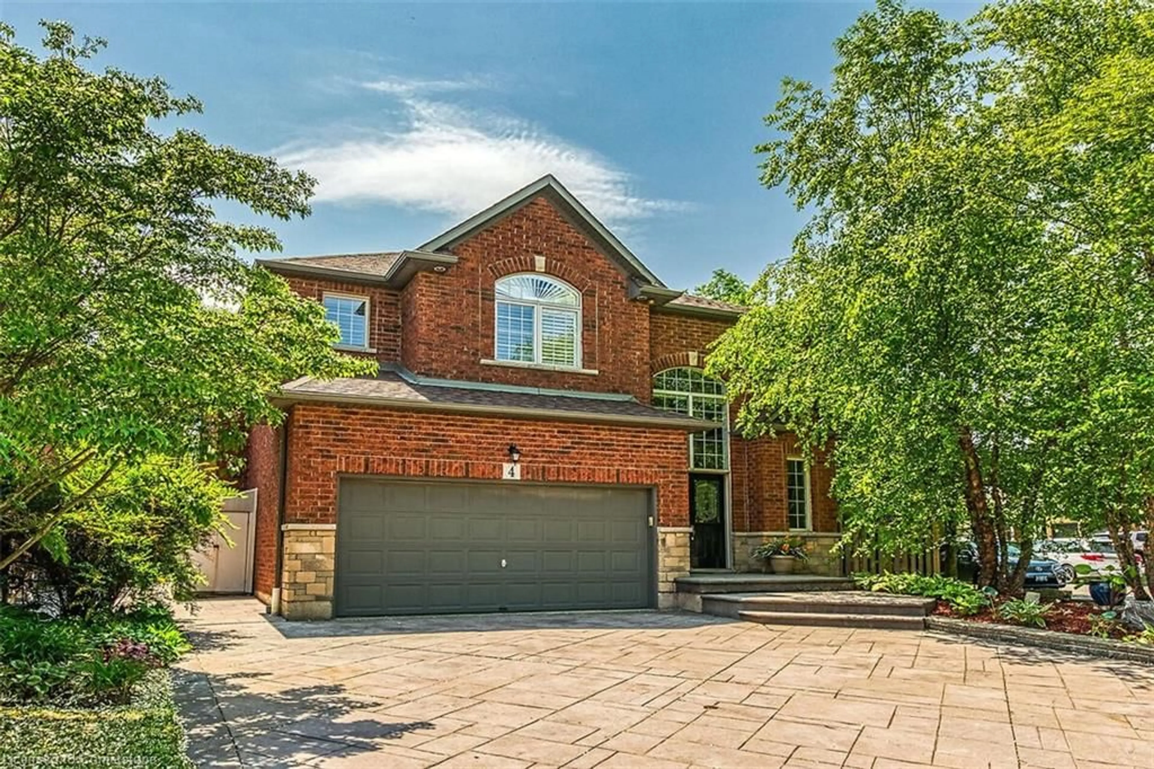 Home with brick exterior material, street for 4 Moonstone Crt, Hamilton Ontario L9B 2Y1