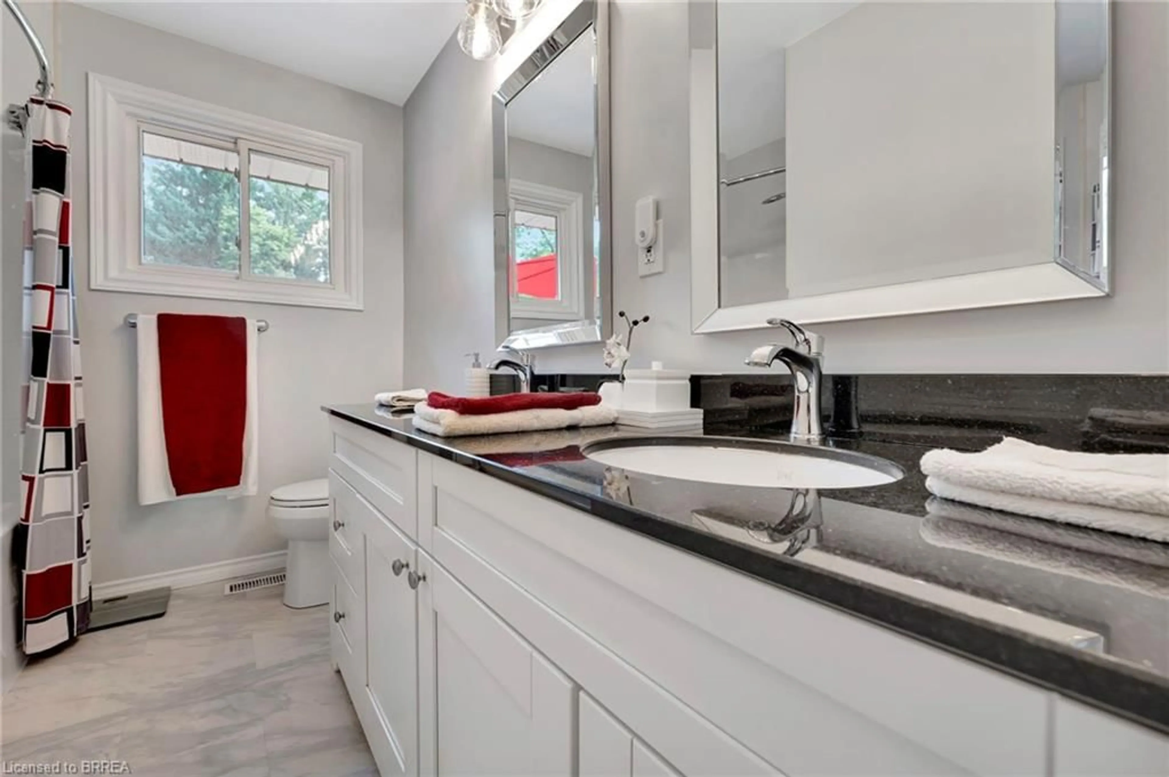 Contemporary bathroom, ceramic/tile floor for 4 Sixth Concession Rd, Burford Ontario N3T 5L7