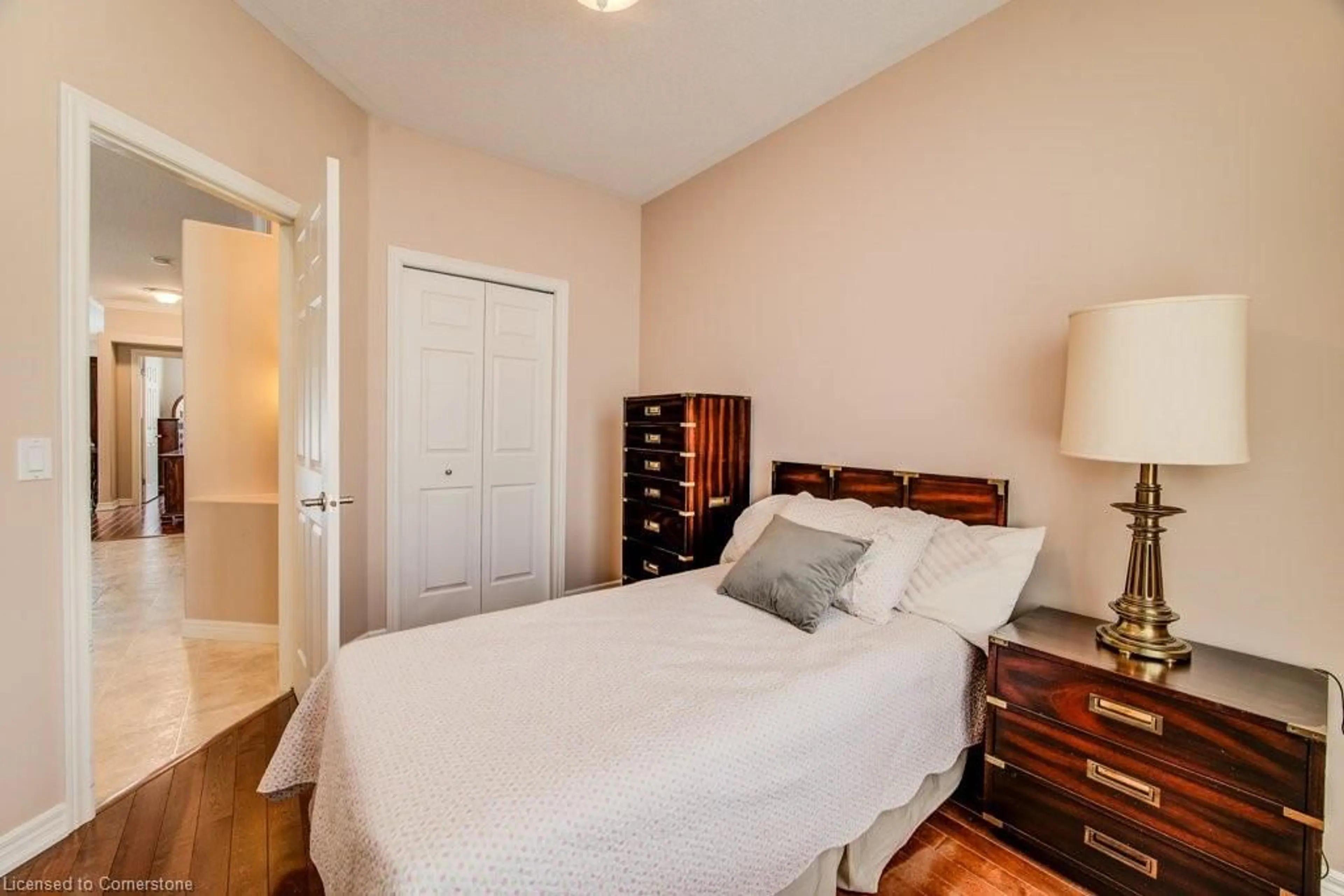 Bedroom with bed, unknown for 20 Isherwood Ave #107, Cambridge Ontario N1R 8P9