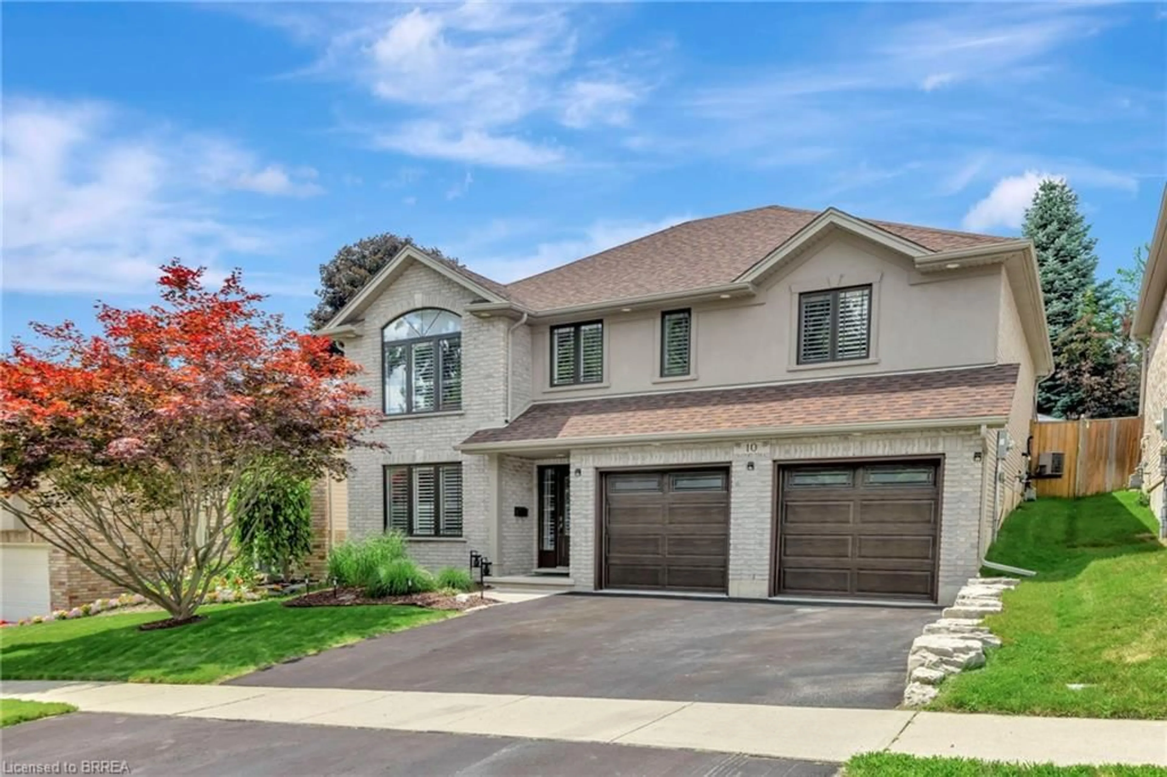 Home with brick exterior material, street for 10 Stratford Terr, Brantford Ontario N3T 6P6