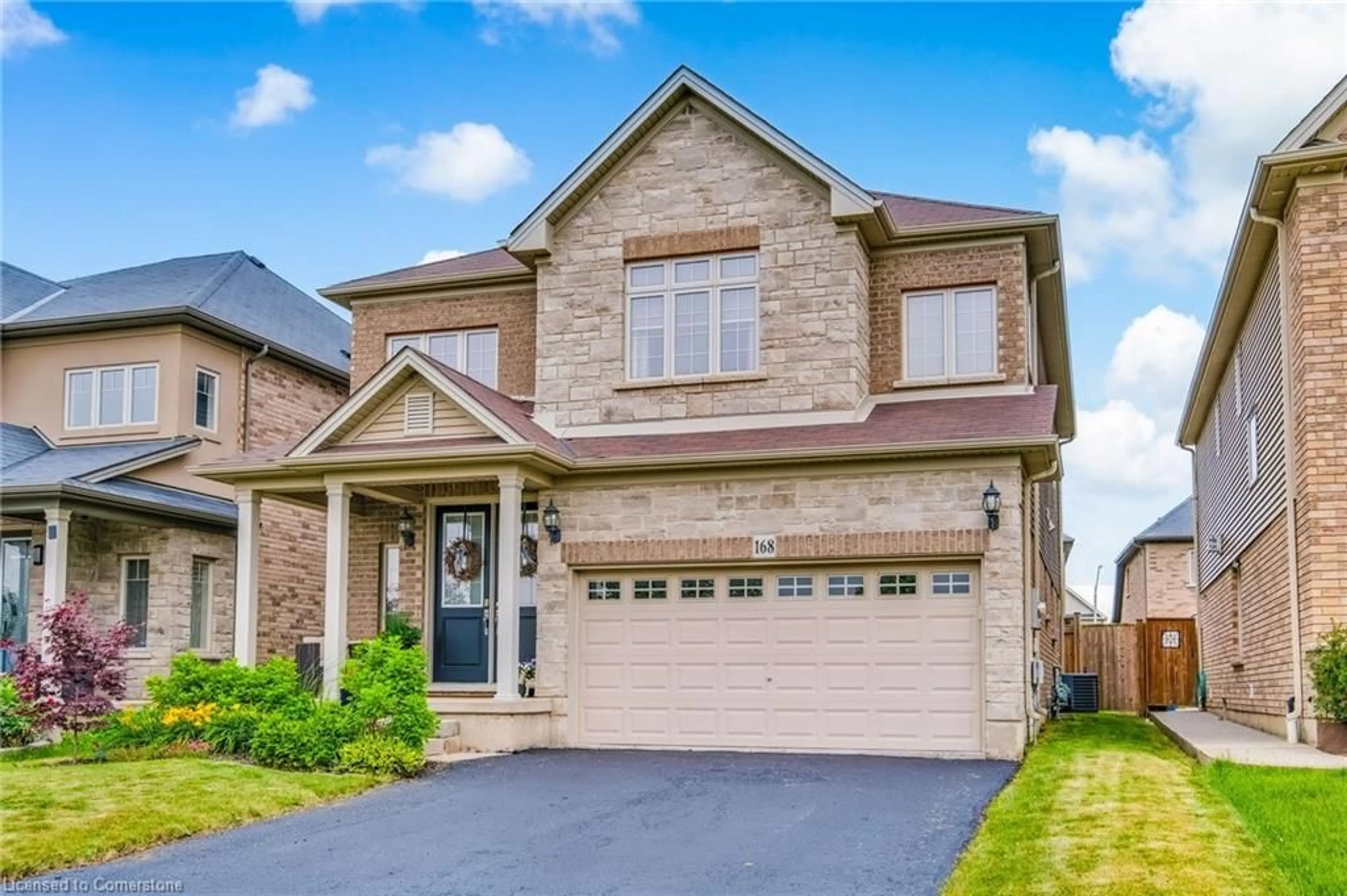 Home with brick exterior material, street for 168 Bookjans Dr, Hamilton Ontario L9G 0B7