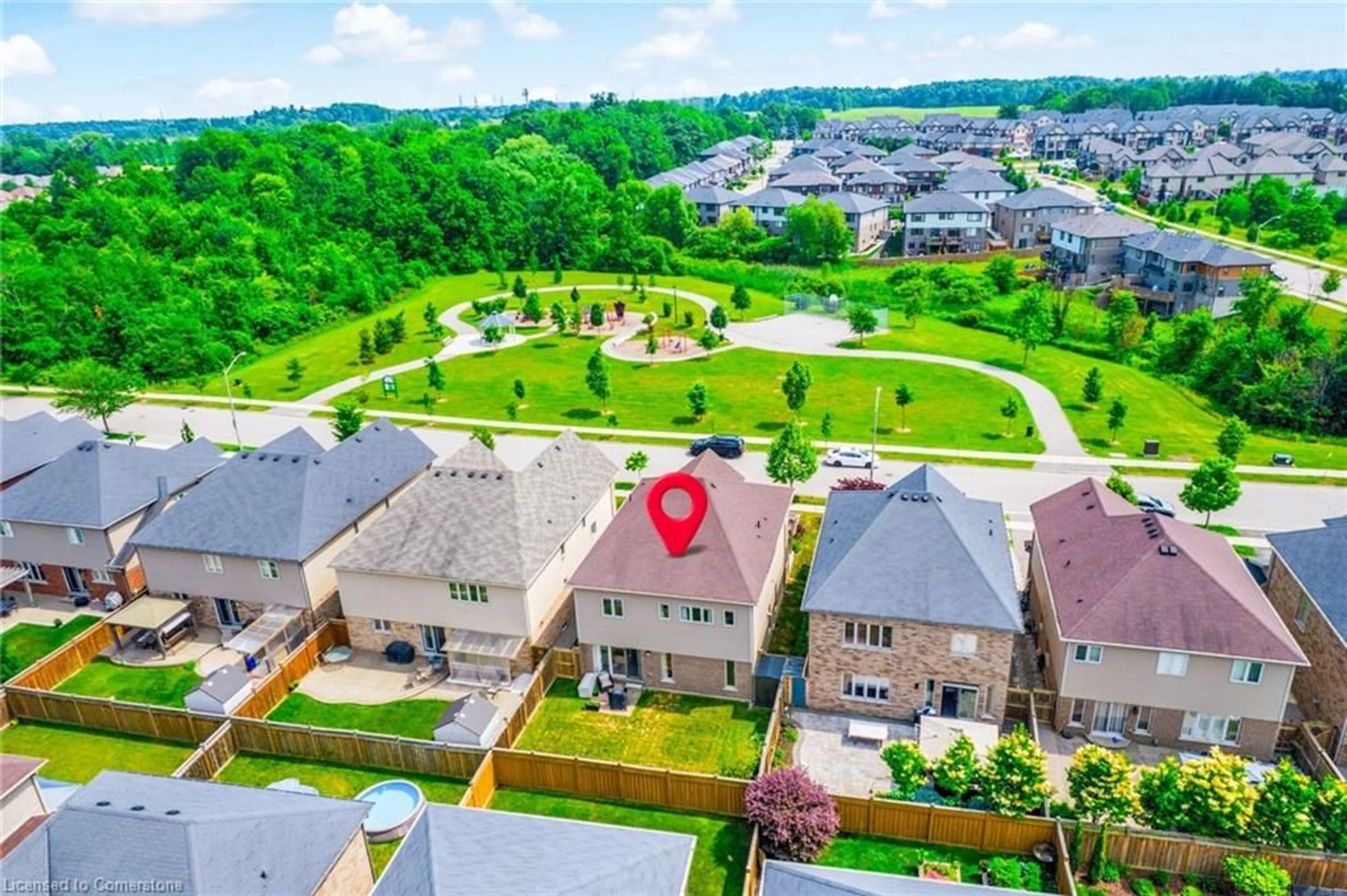 A pic from outside/outdoor area/front of a property/back of a property/a pic from drone, street for 168 Bookjans Dr, Hamilton Ontario L9G 0B7