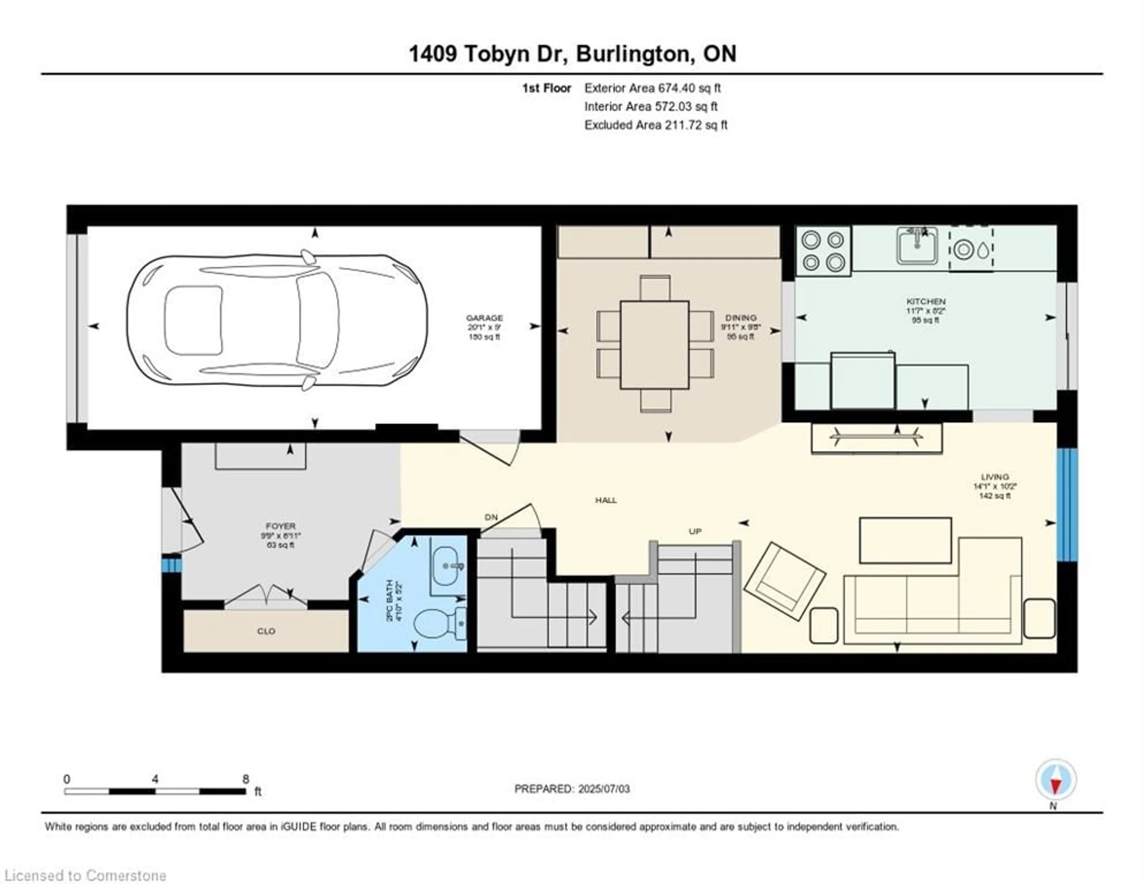 Floor plan for 1409 Tobyn Dr, Burlington Ontario L7M 4V7