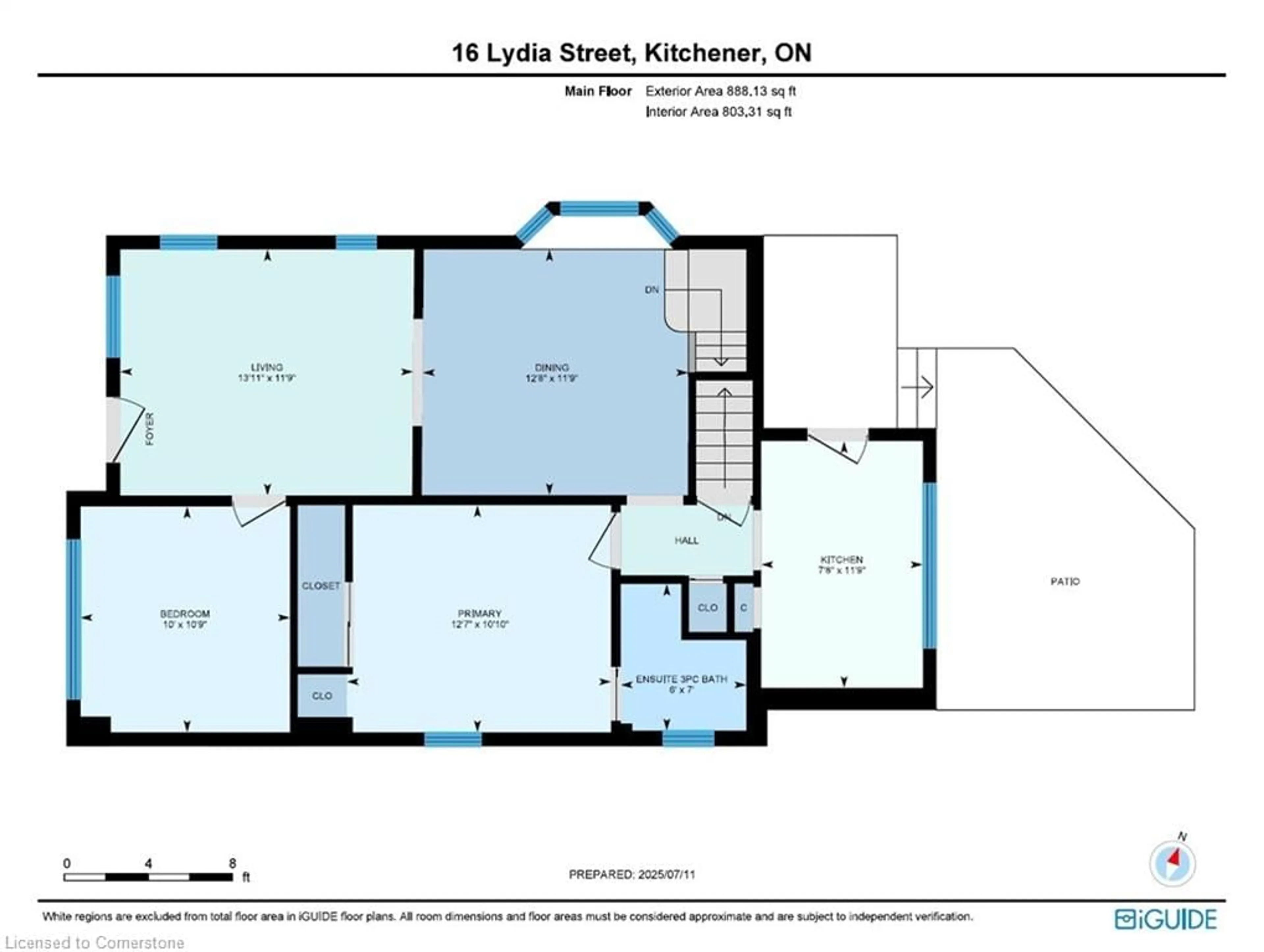 Floor plan for 16 Lydia St, Kitchener Ontario N2H 1V3