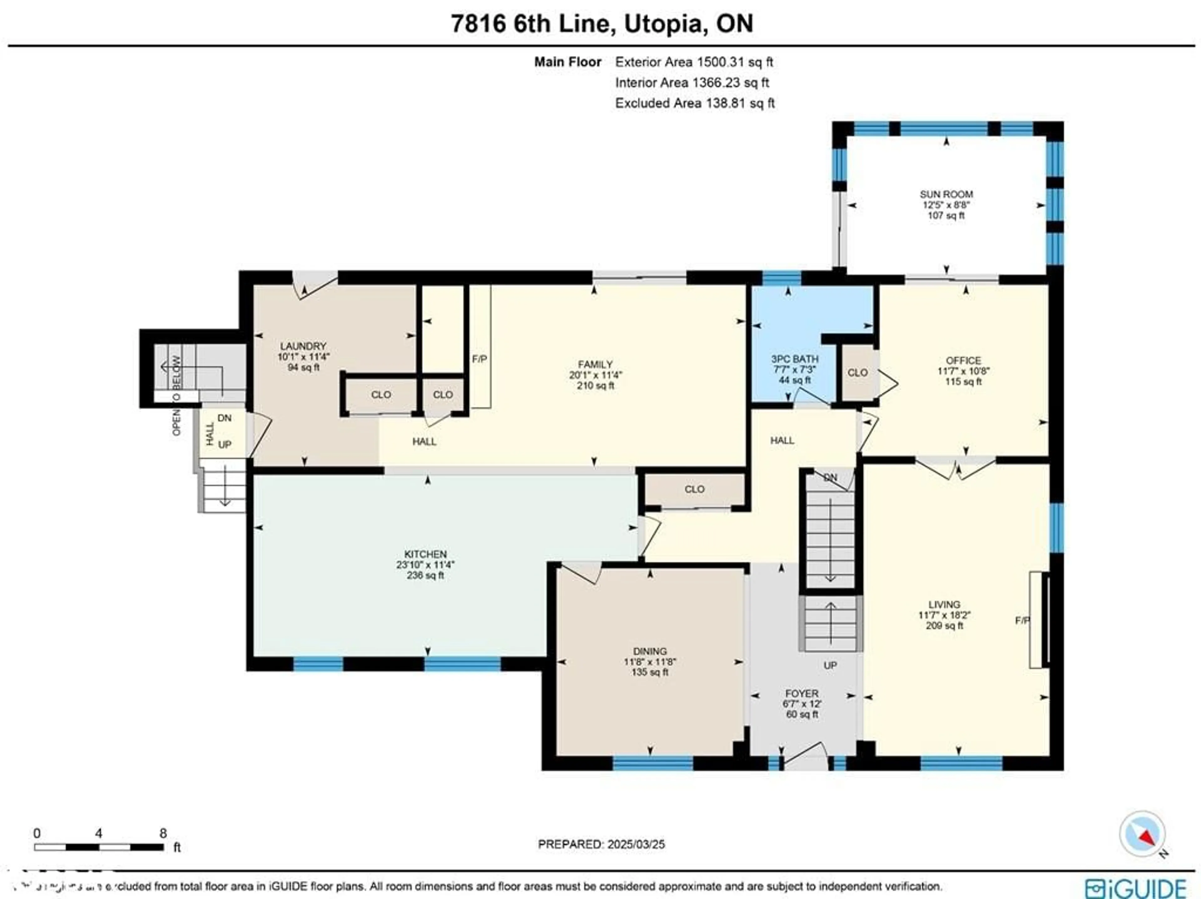 Floor plan for 7816 6th Line, Utopia Ontario L0M 1T0