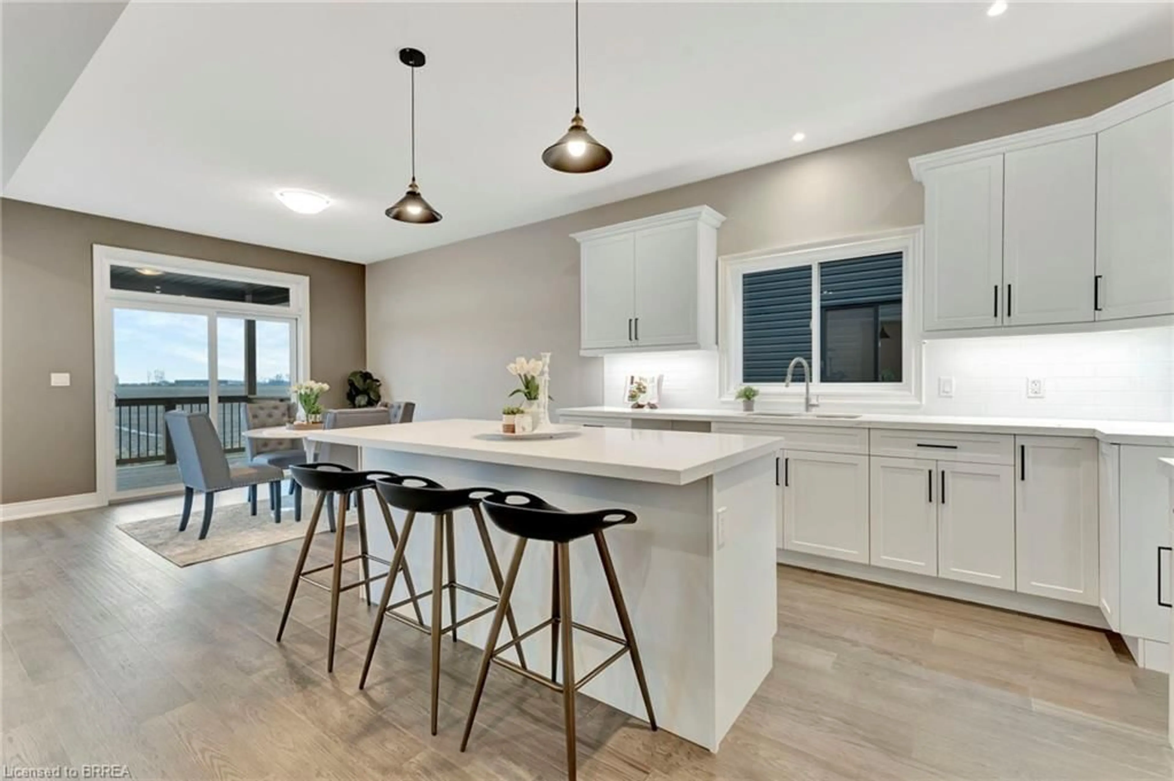 Open concept kitchen, ceramic/tile floor for 247 Lafayette St, Jarvis Ontario N0A 1J0